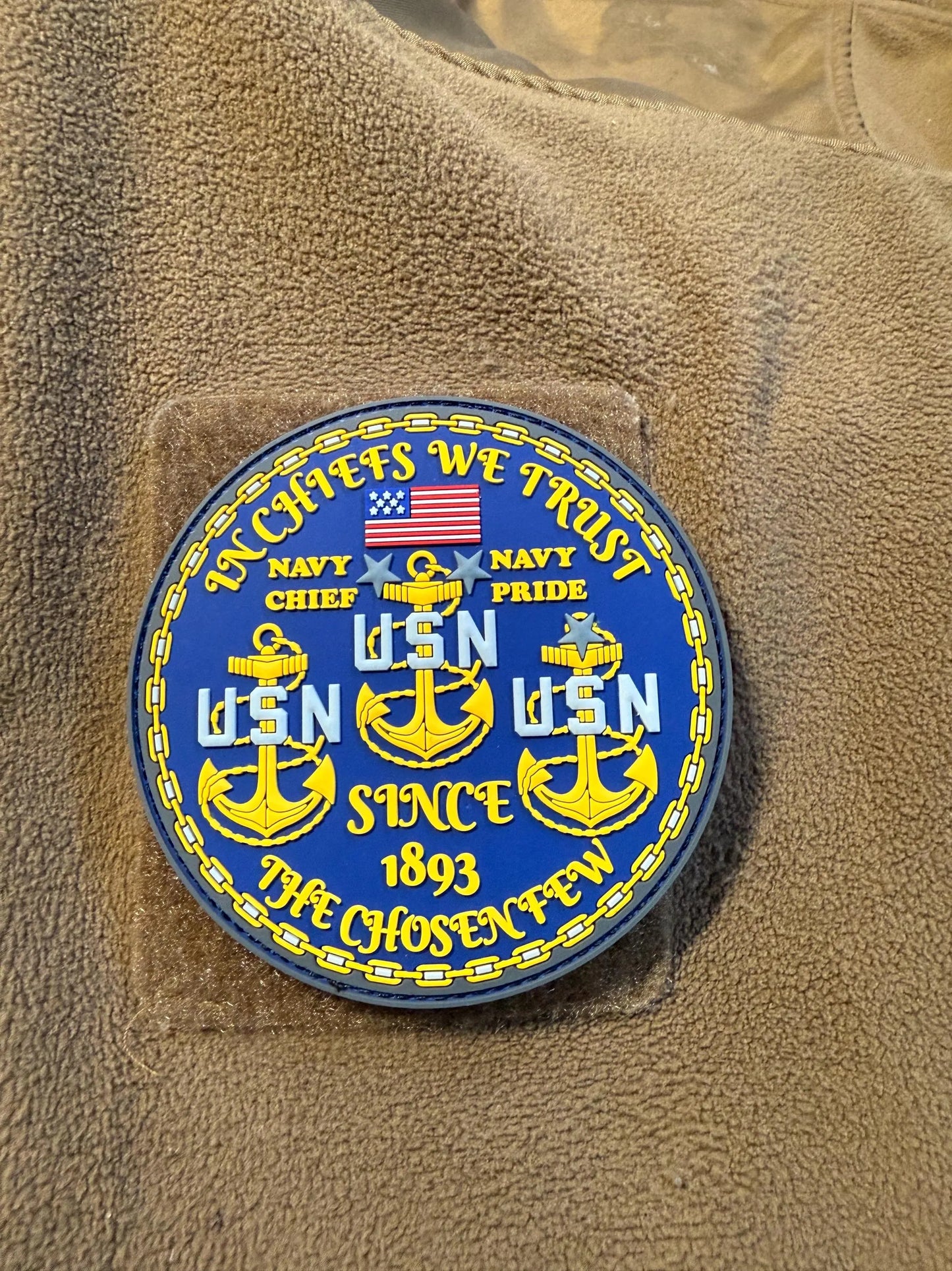 US Navy CPO Mess Glow in the Dark 4” PVC Patch