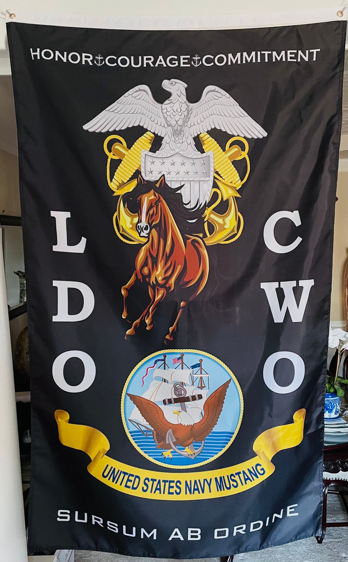 USN CWO/LDO 5X3 Vertical Flag