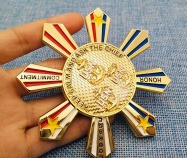 Philippine Sun and 3 Stars Spinner USNavy CPO Pride Challenge Coin