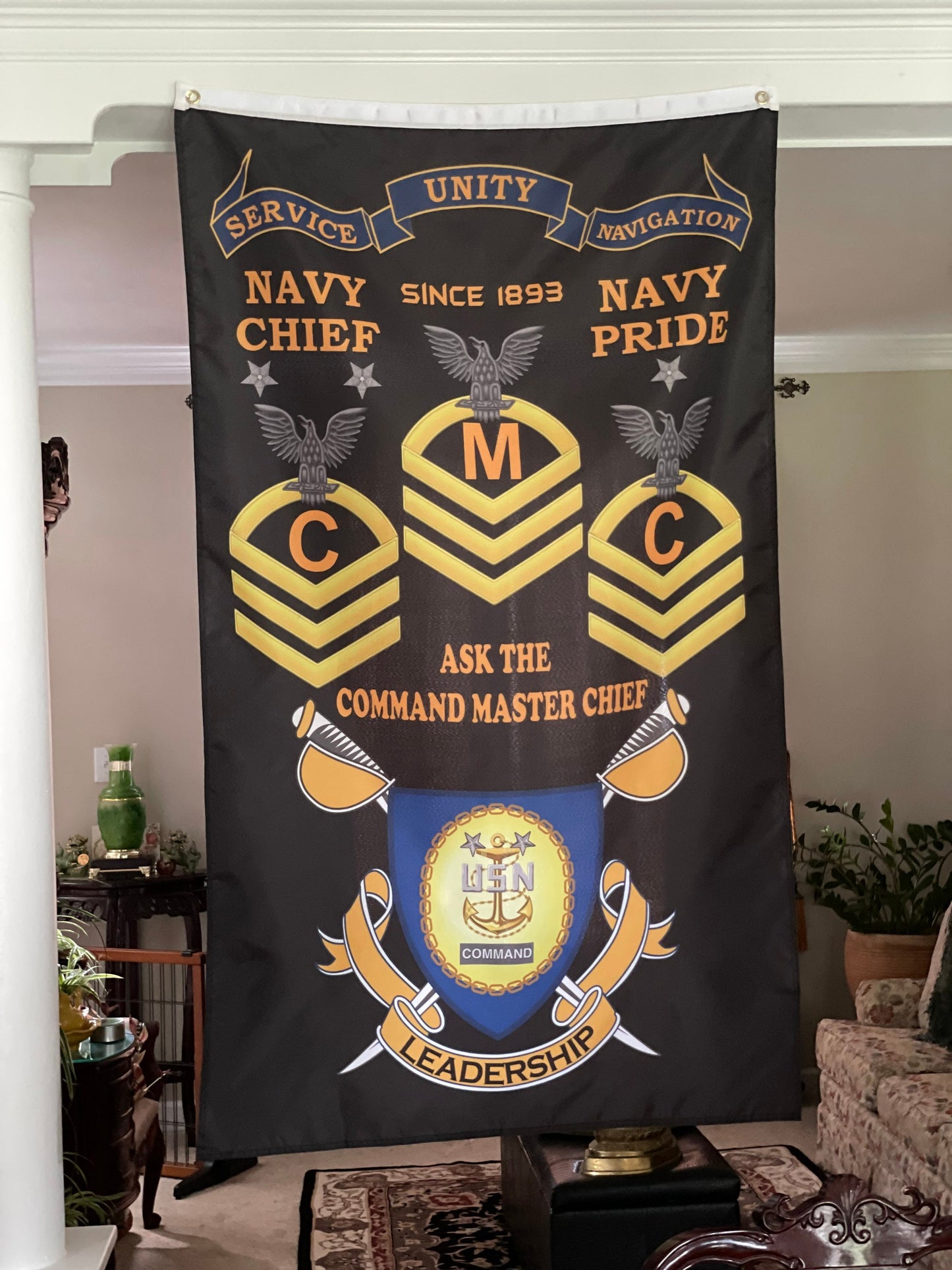 CMDCM 5X3 Vertical Flag (Front Only)