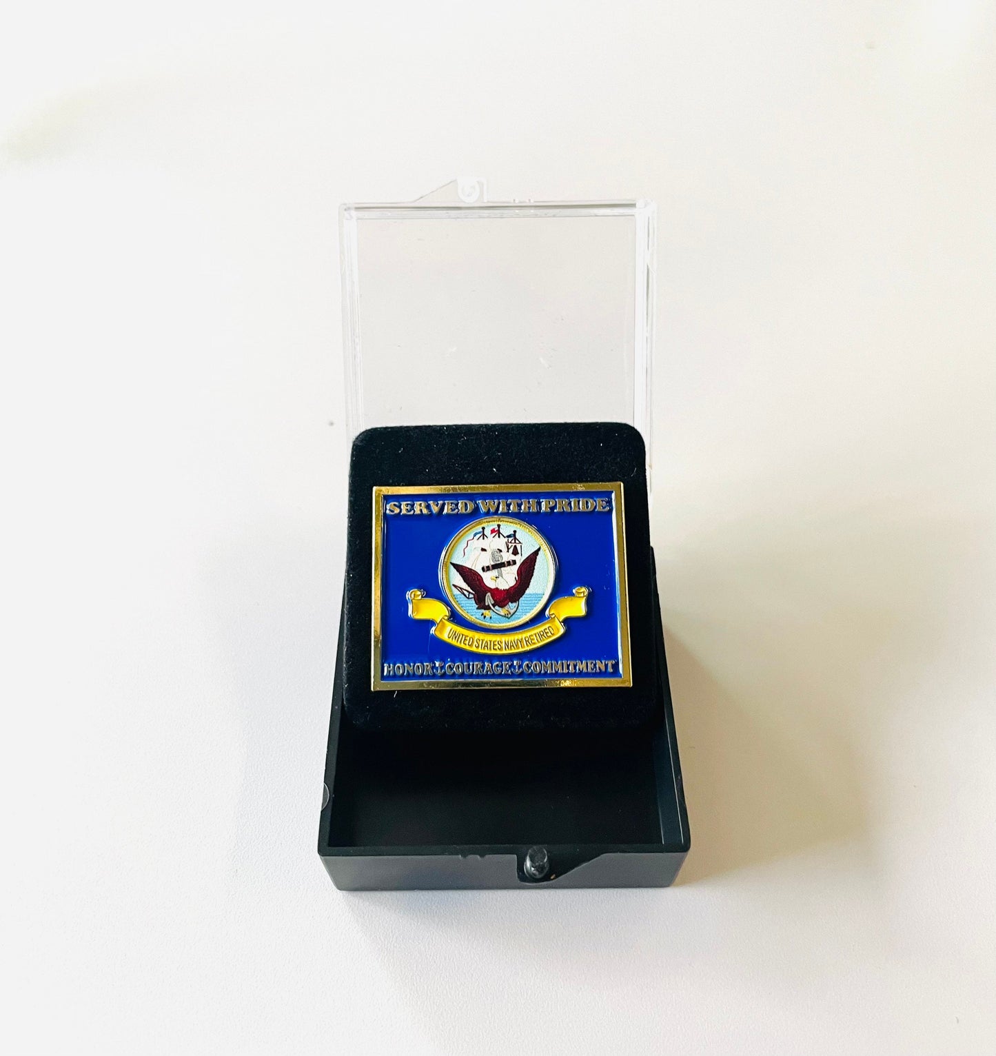 USN Retired Lapel Pin ***Served With Pride***