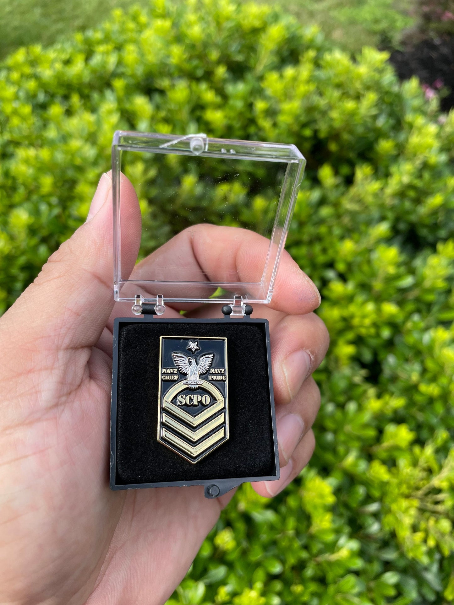 USN Senior Chief/E8 Chevron Style Lapel Pin