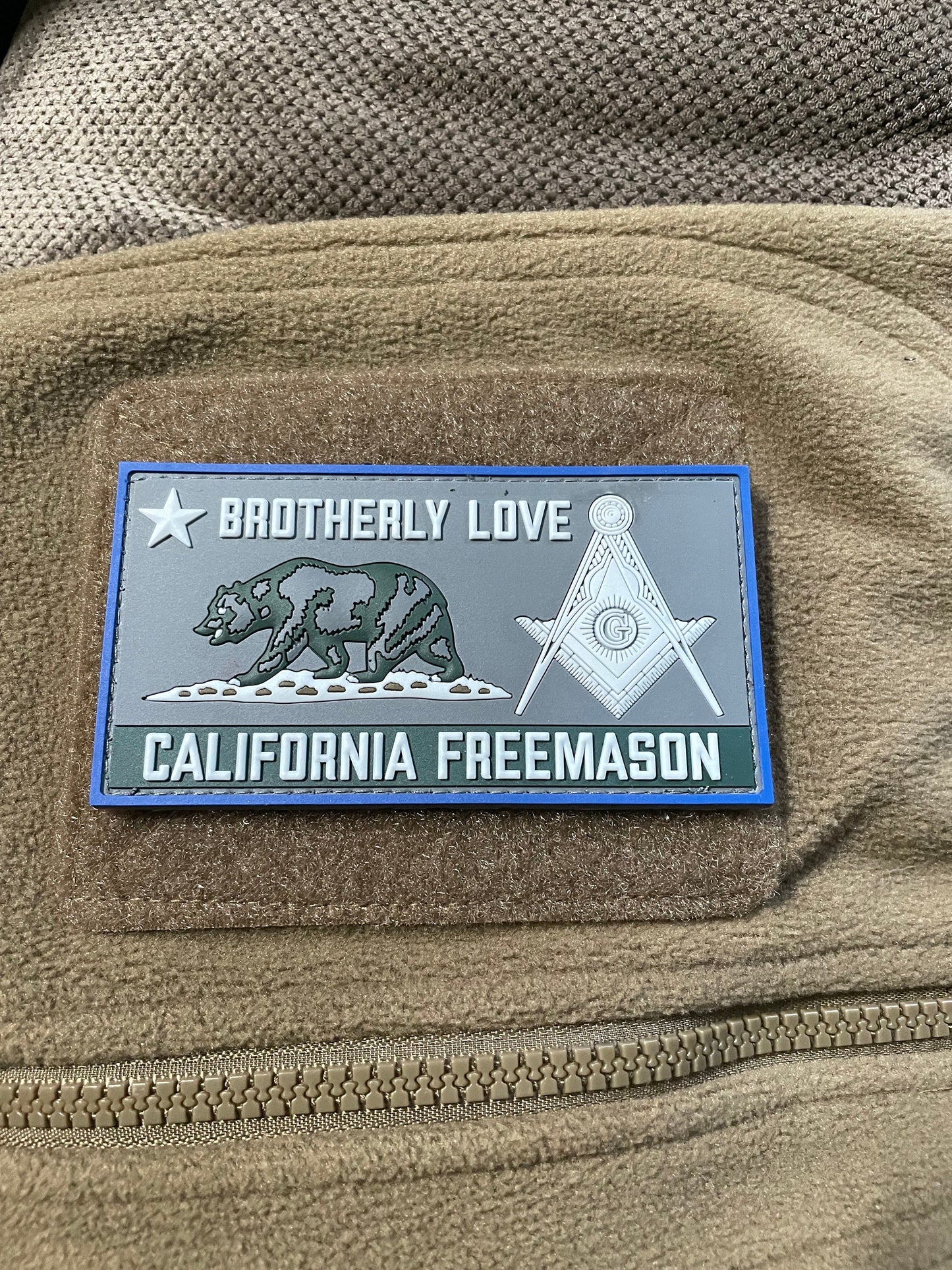 California Freemason Glow in the Dark PVC Patches.