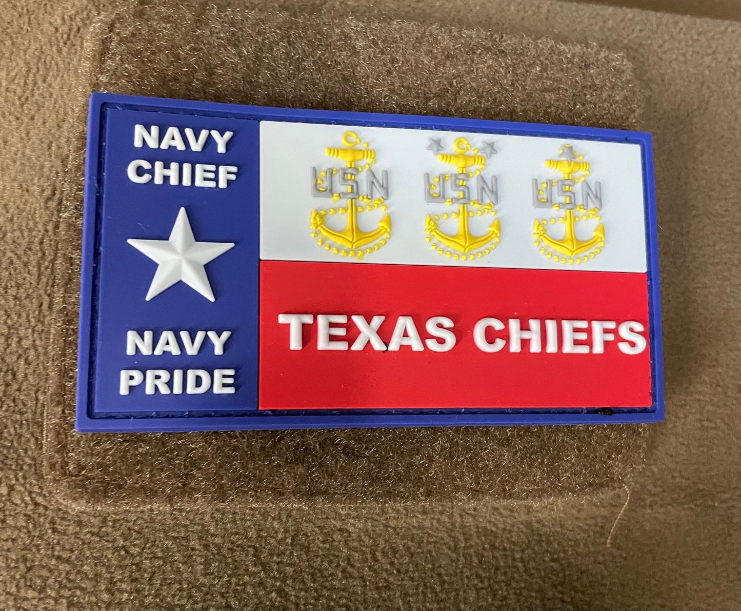 TEXAS Chiefs Glow in the Dark PVC Patches.