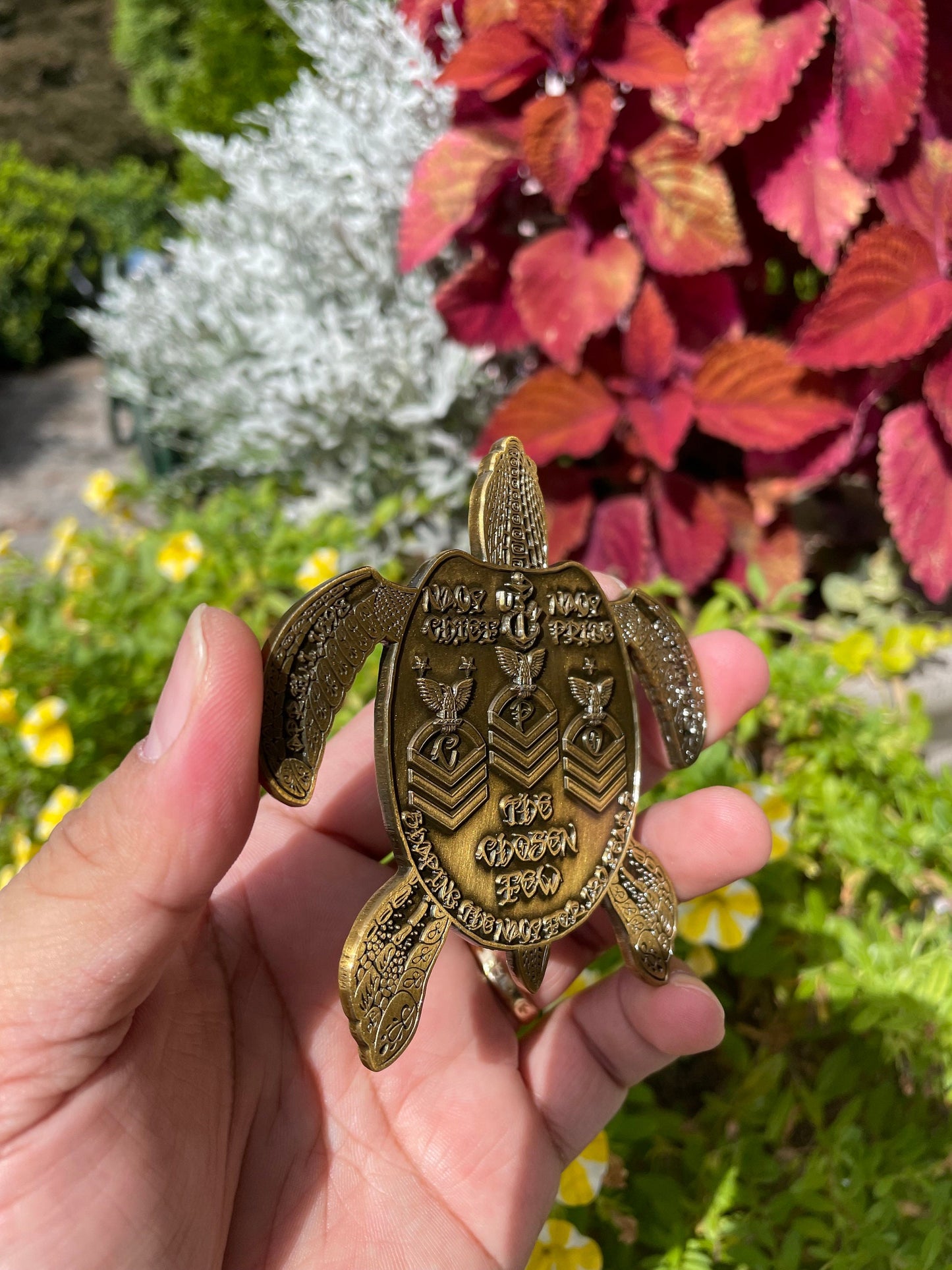 3.5” 130th CPO Birthday Turtle Pride Coin Antique Gold