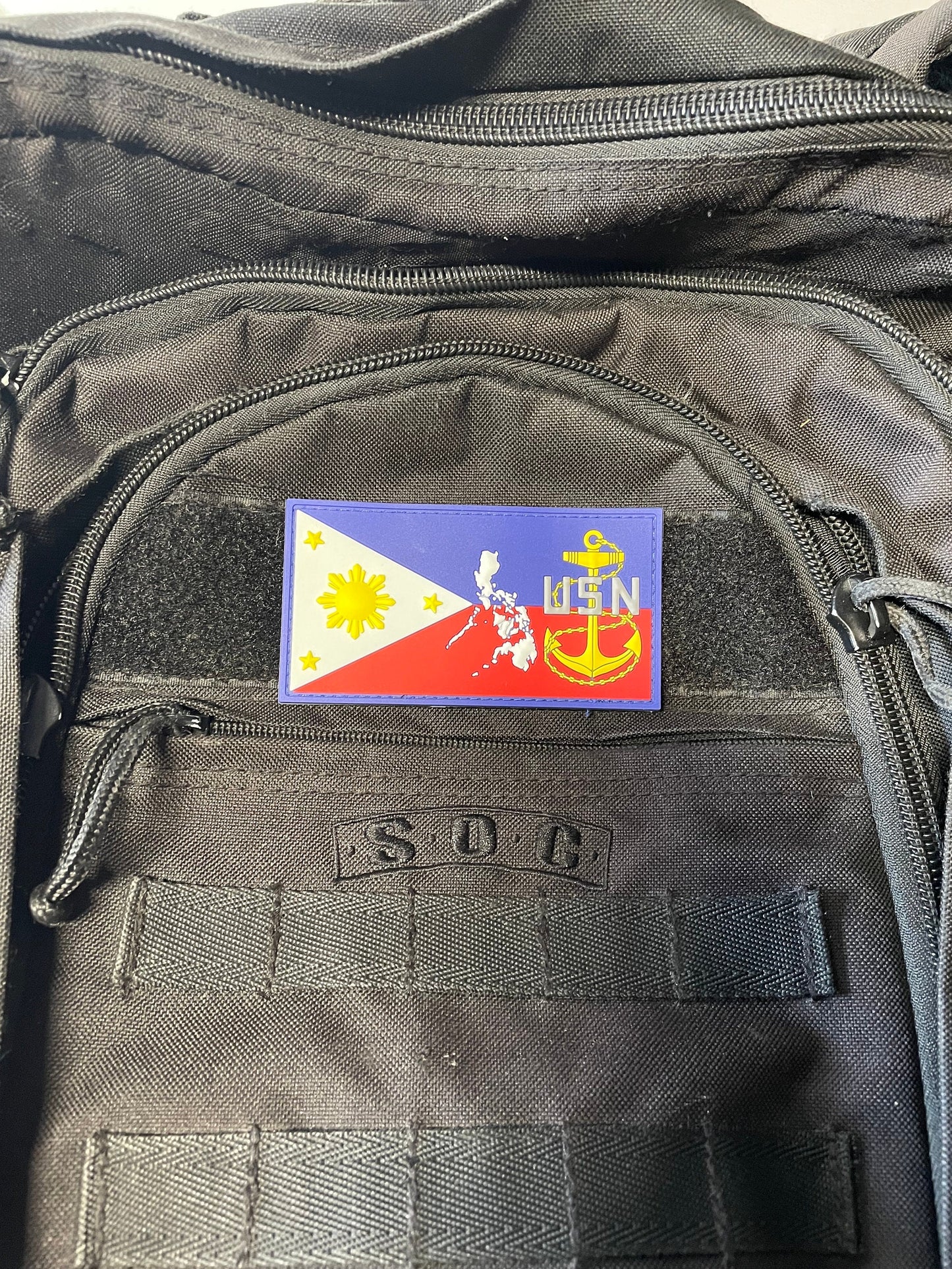 Philippines Flag All Hands, E7/E8/E9 Glow in the Dark PVC Patches