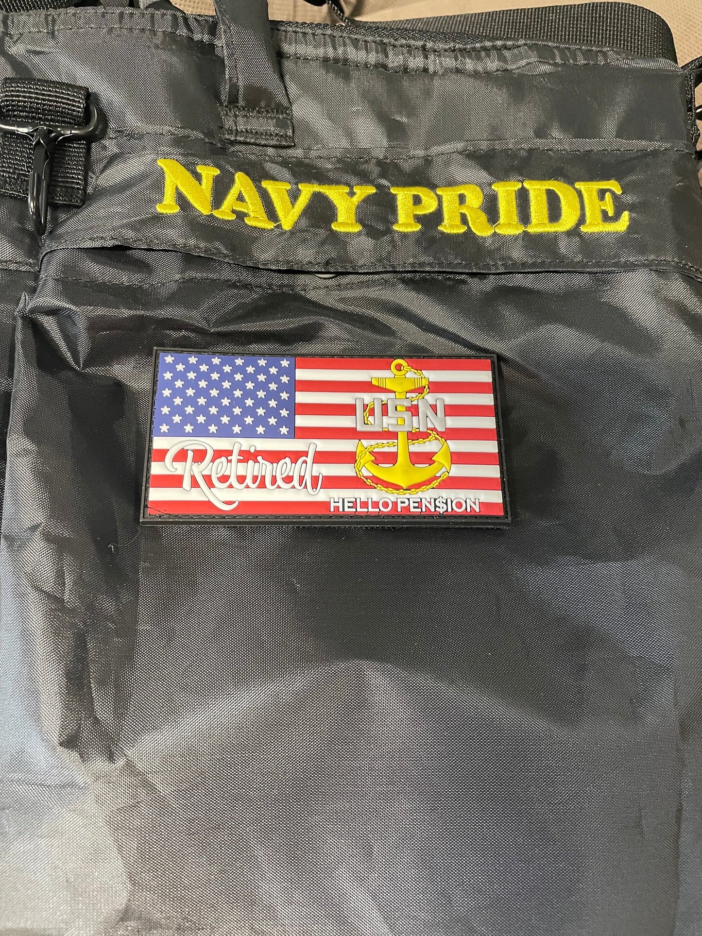 USN Retired E7/E8/E9 US Flag PVC Patches