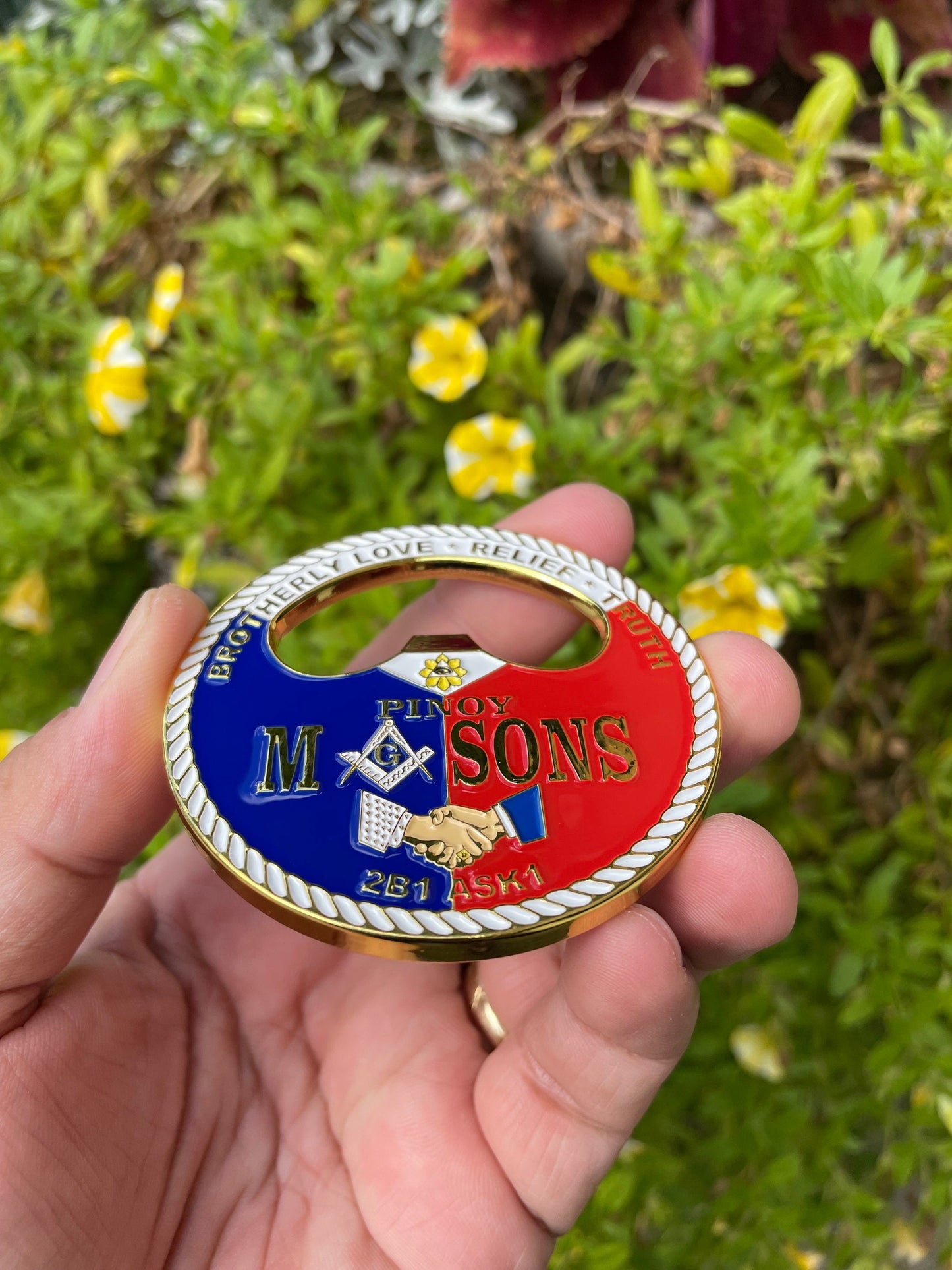 2.5” Pinoy Mason Challenge Coin/Bottle Opener