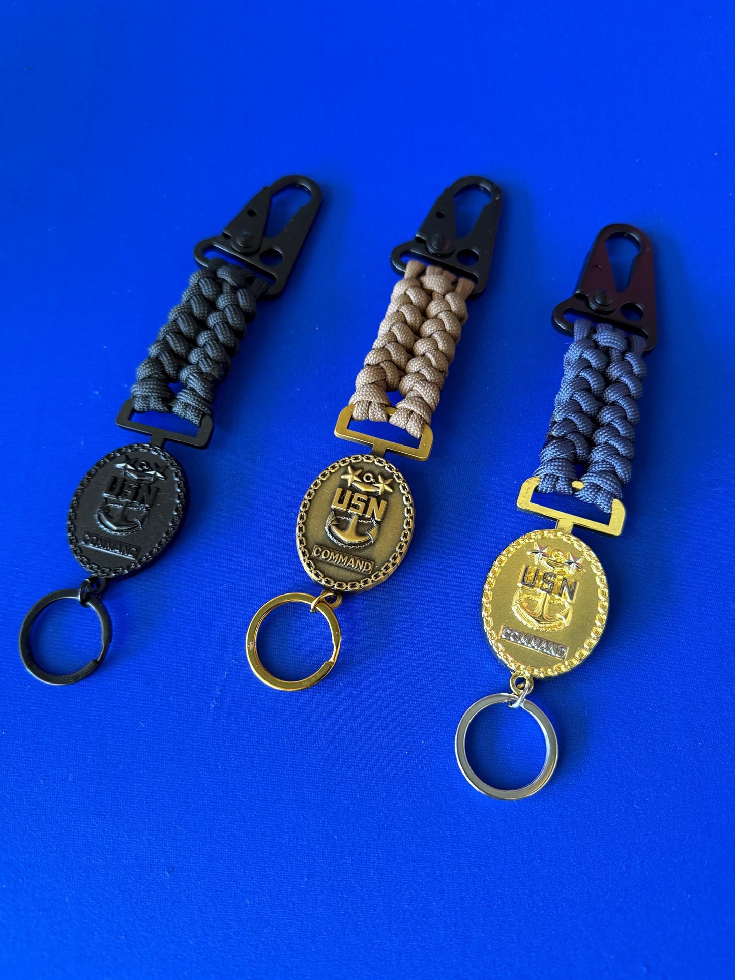 USN Command Master Chief Cookie Paracord keychains
