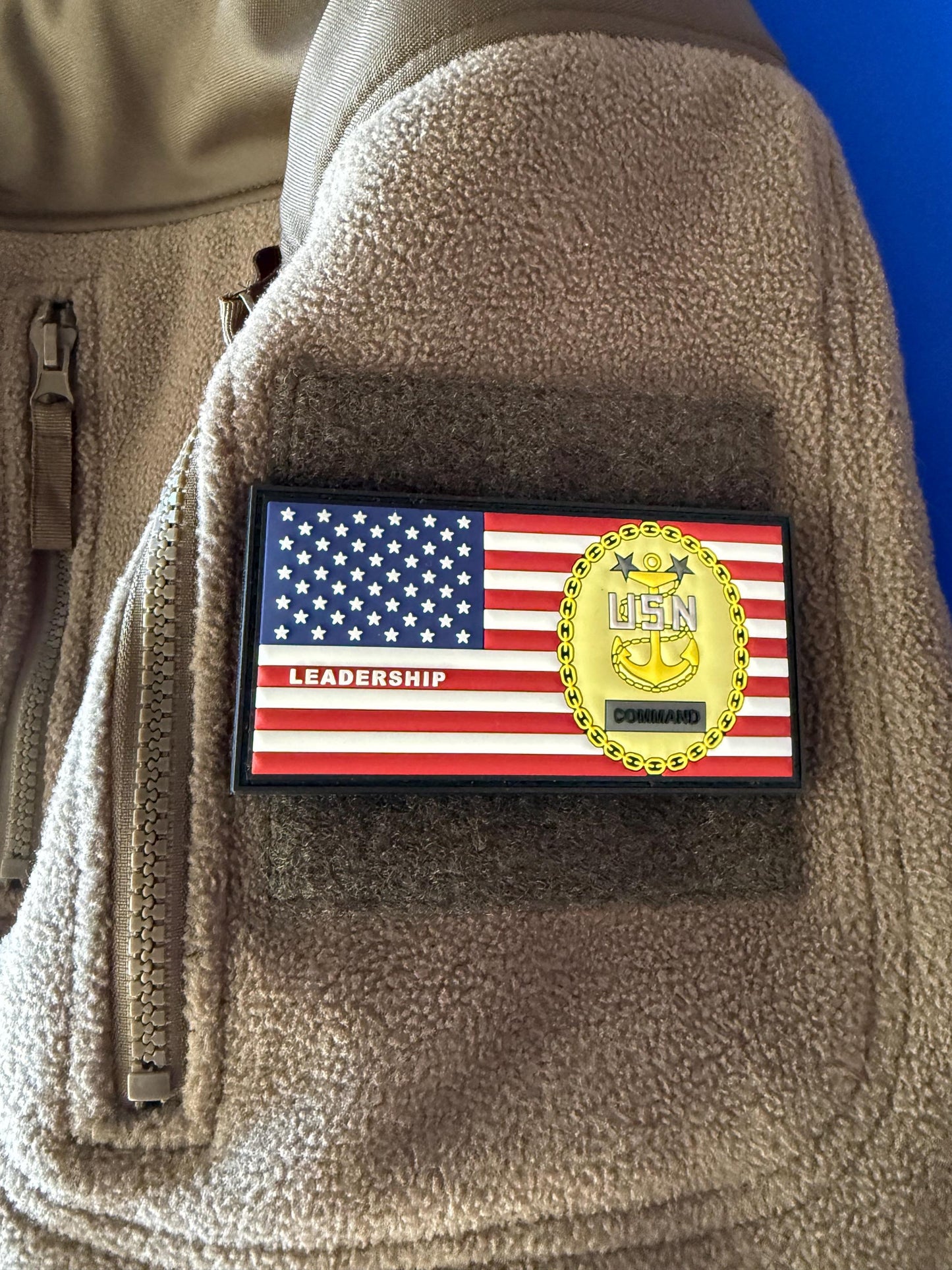 US Navy Command Master Chief Glow in the Dark 4” X 2” PVC Patch