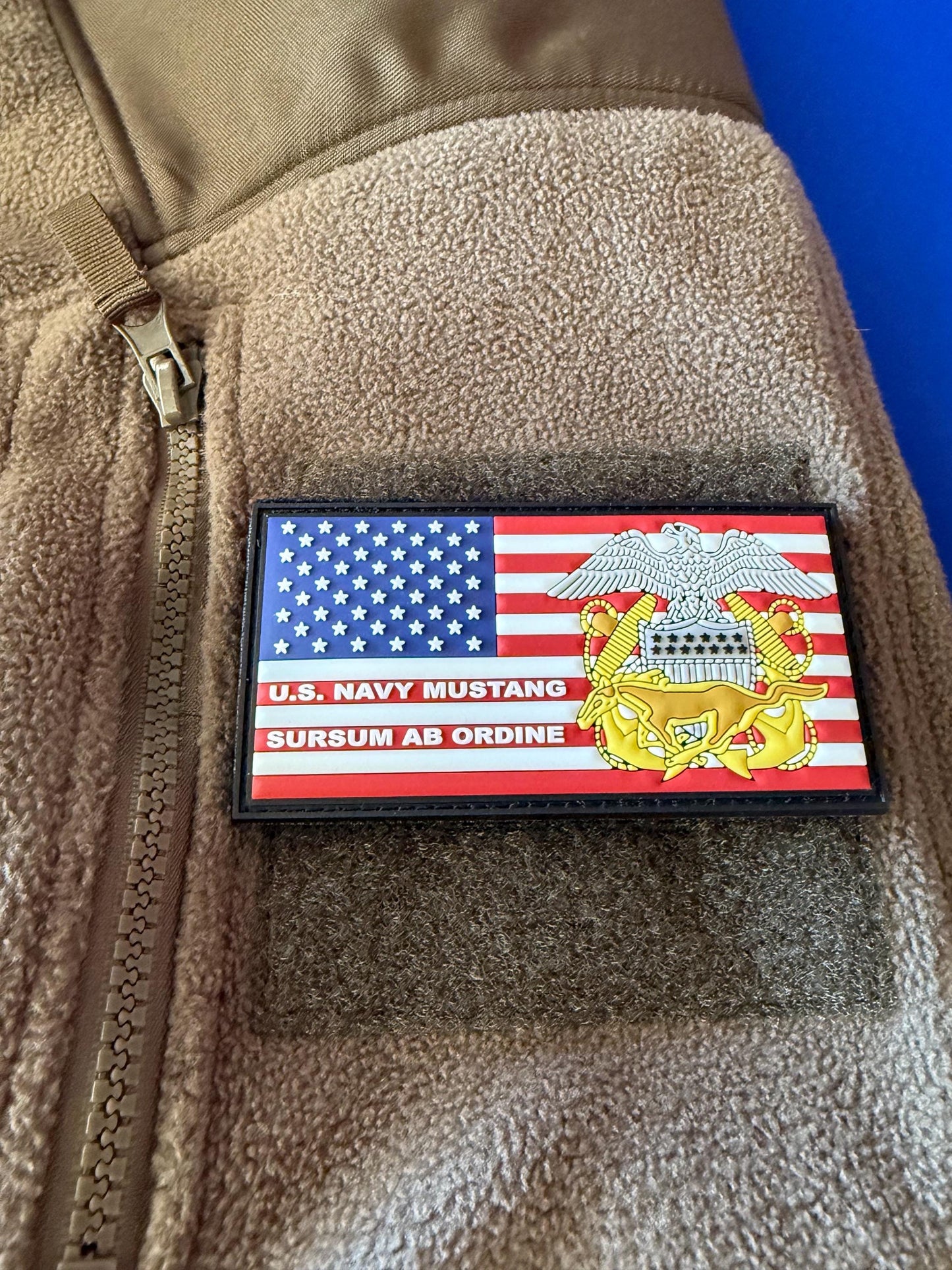 US Navy Mustang Glow in the Dark 4” X 2” PVC Patch