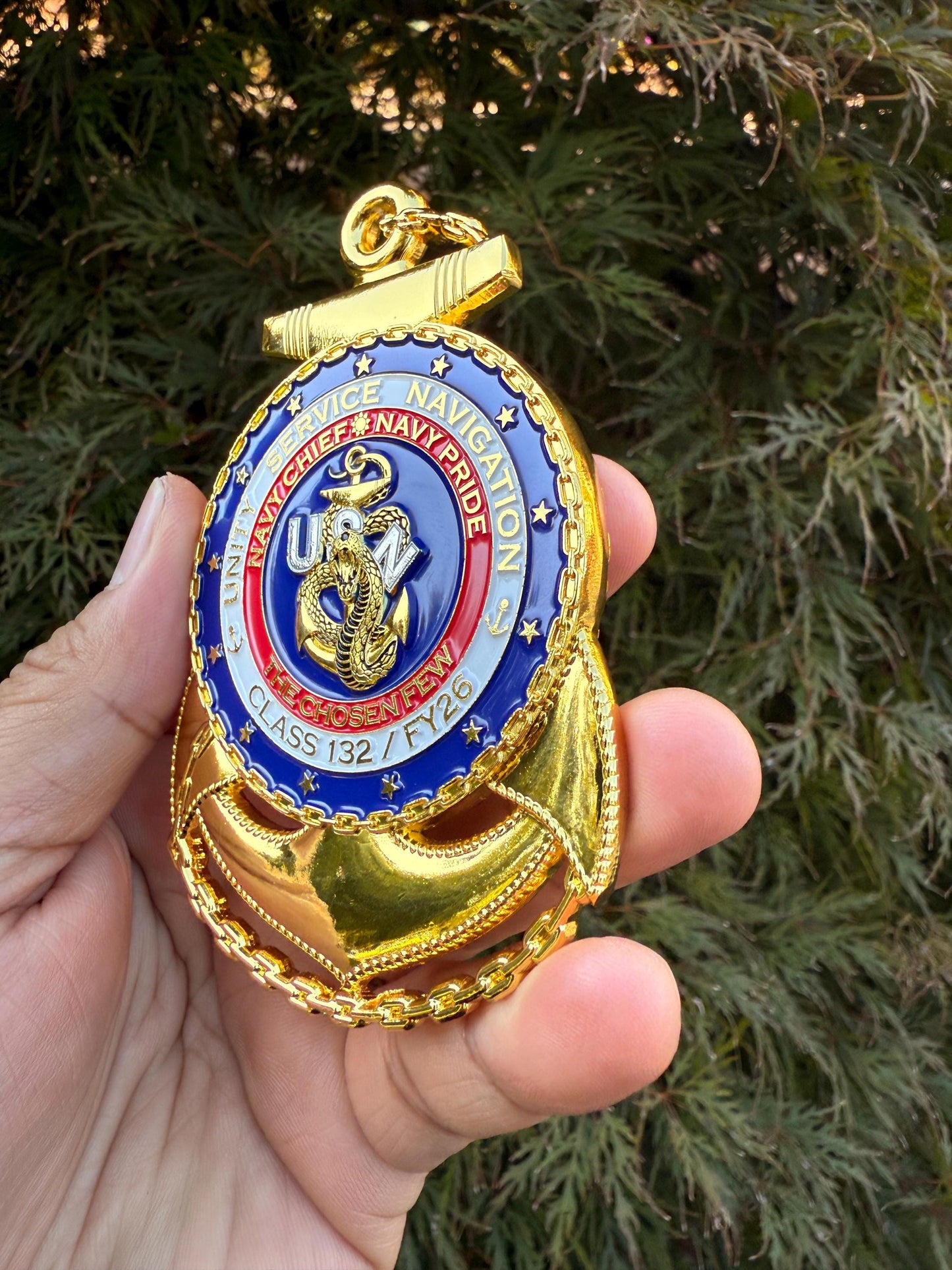 USN CPO Class 132 FY26 4” Anchor Coin