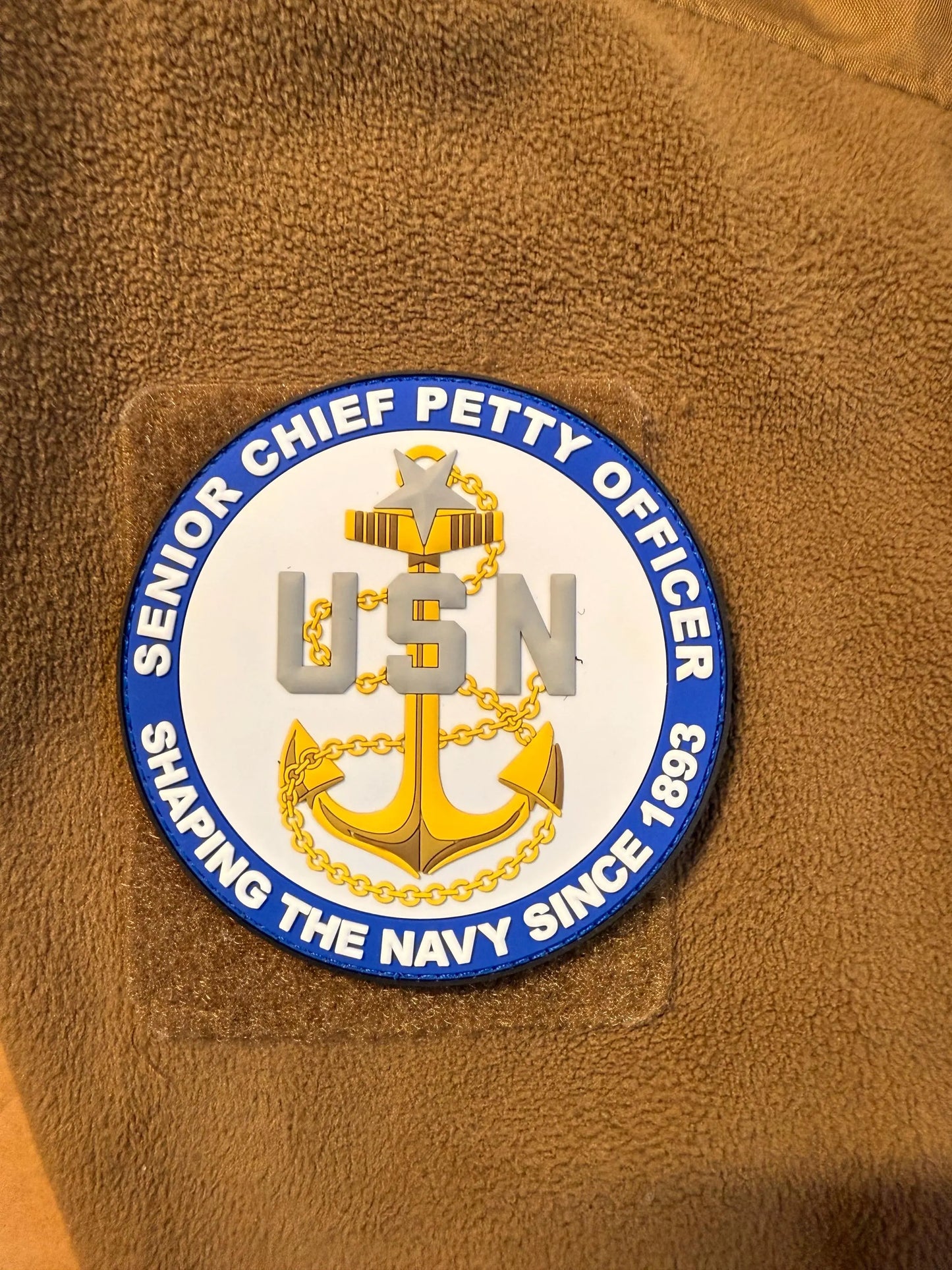 US Navy Senior Chief Petty Officer Glow in the Dark 4” PVC Patch