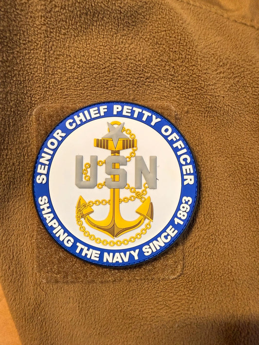 US Navy Senior Chief Petty Officer Glow in the Dark 4” PVC Patch