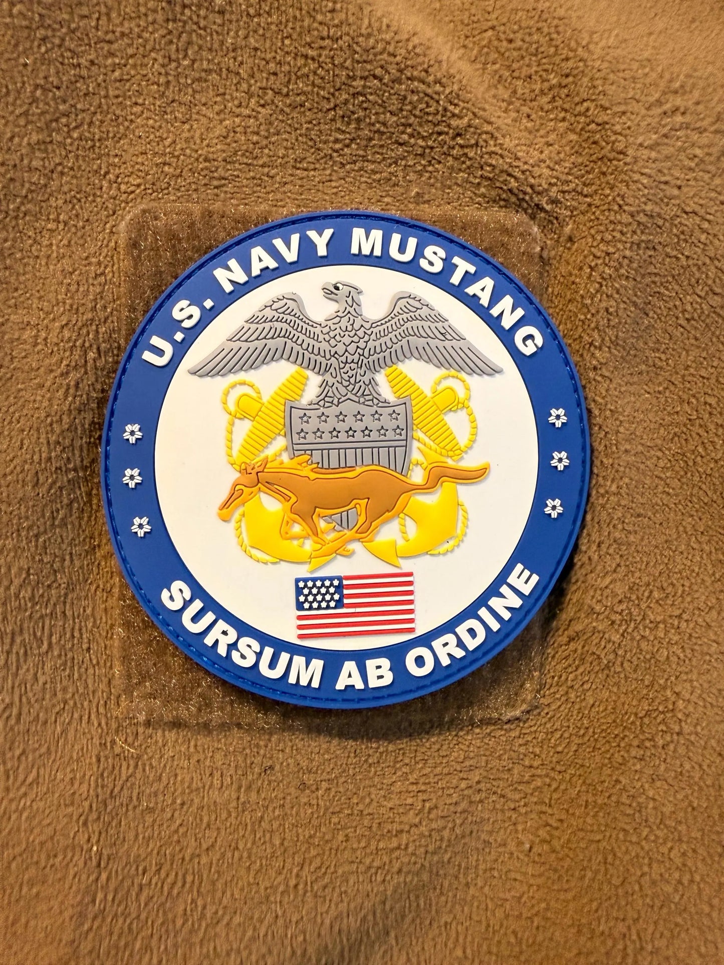 US Navy Mustang Glow in the Dark 4” PVC Patch