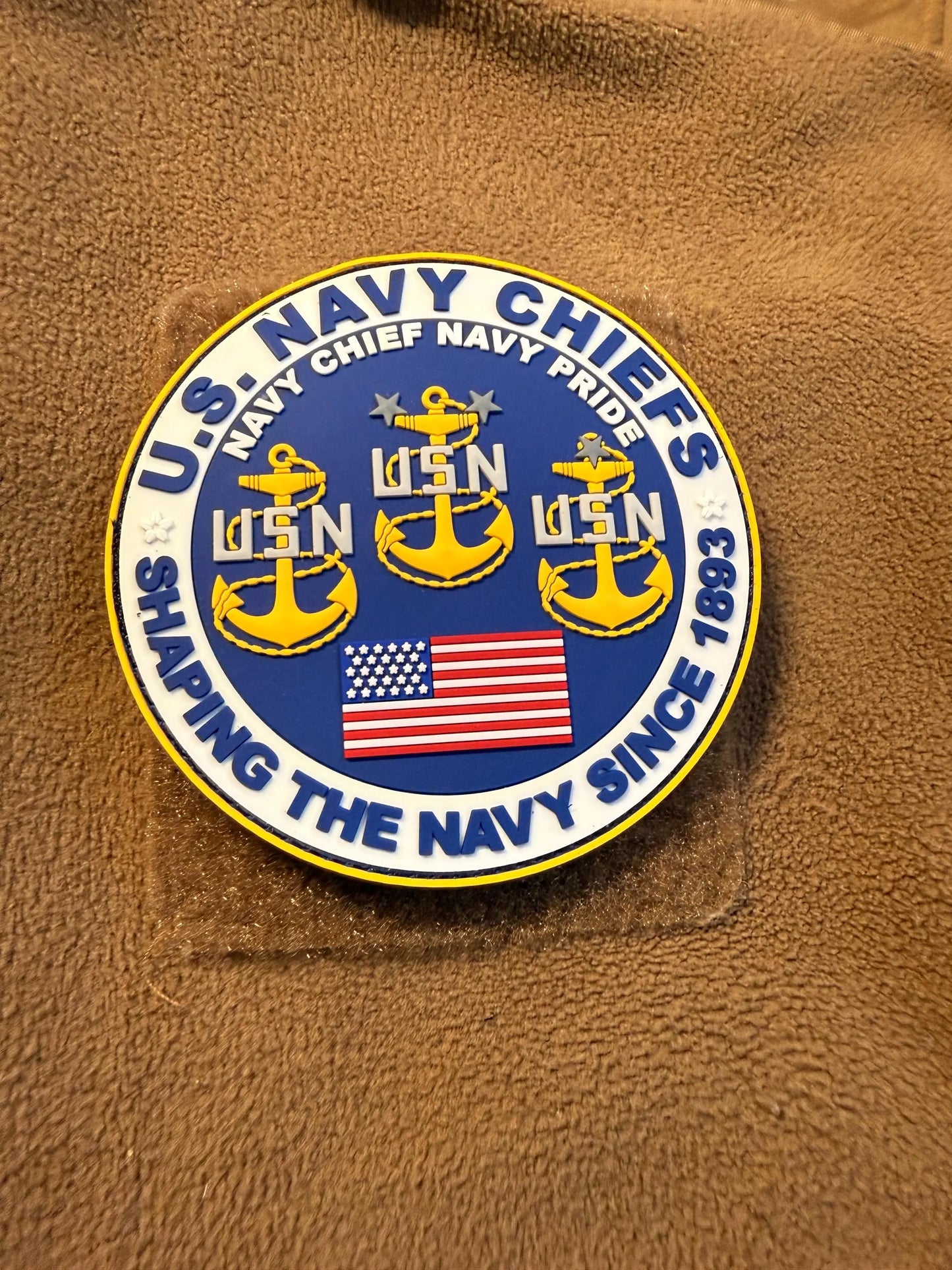 US Navy CPO Mess Glow in the Dark 4” PVC Patch