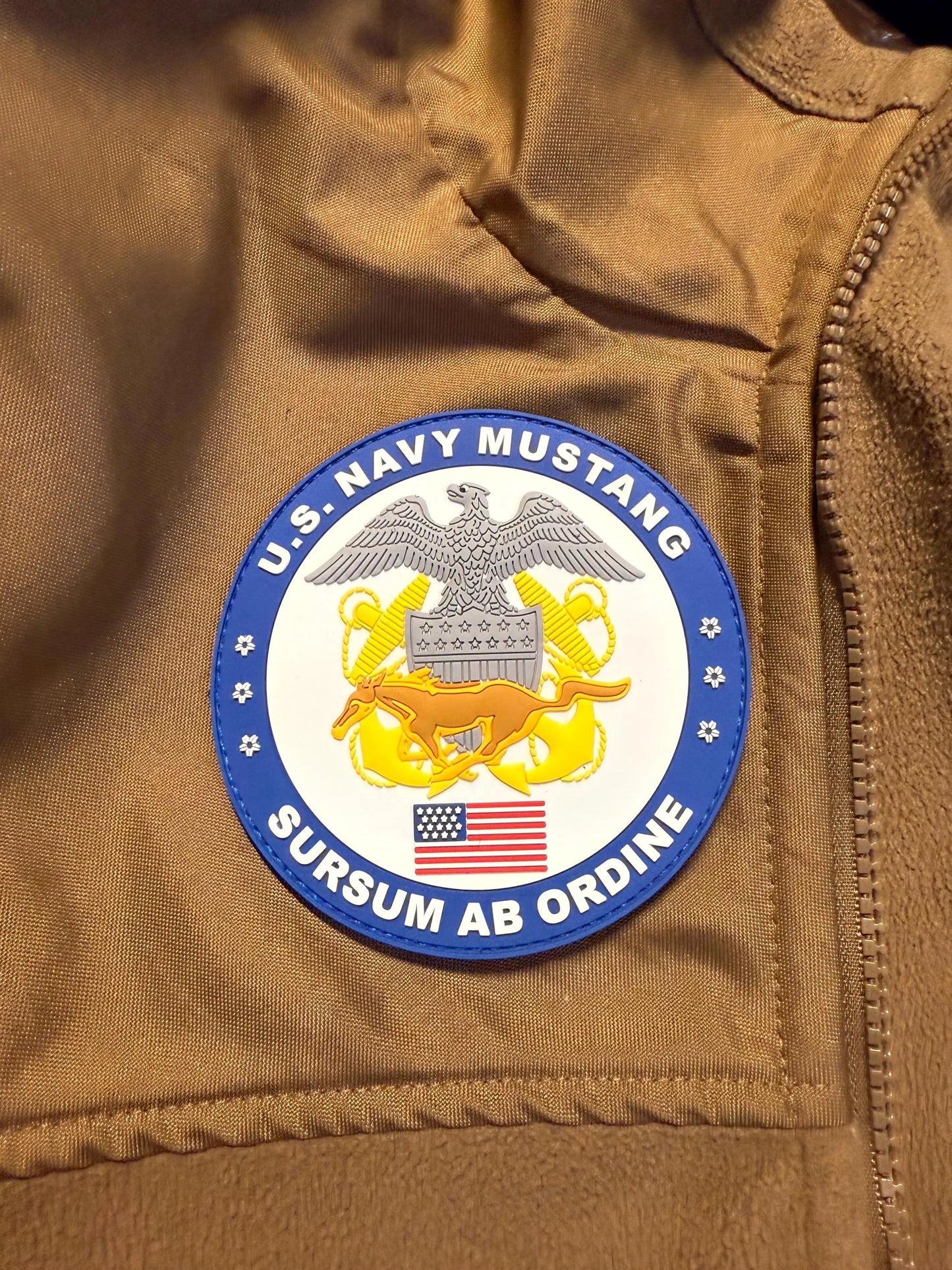 US Navy Mustang Glow in the Dark 4” PVC Patch