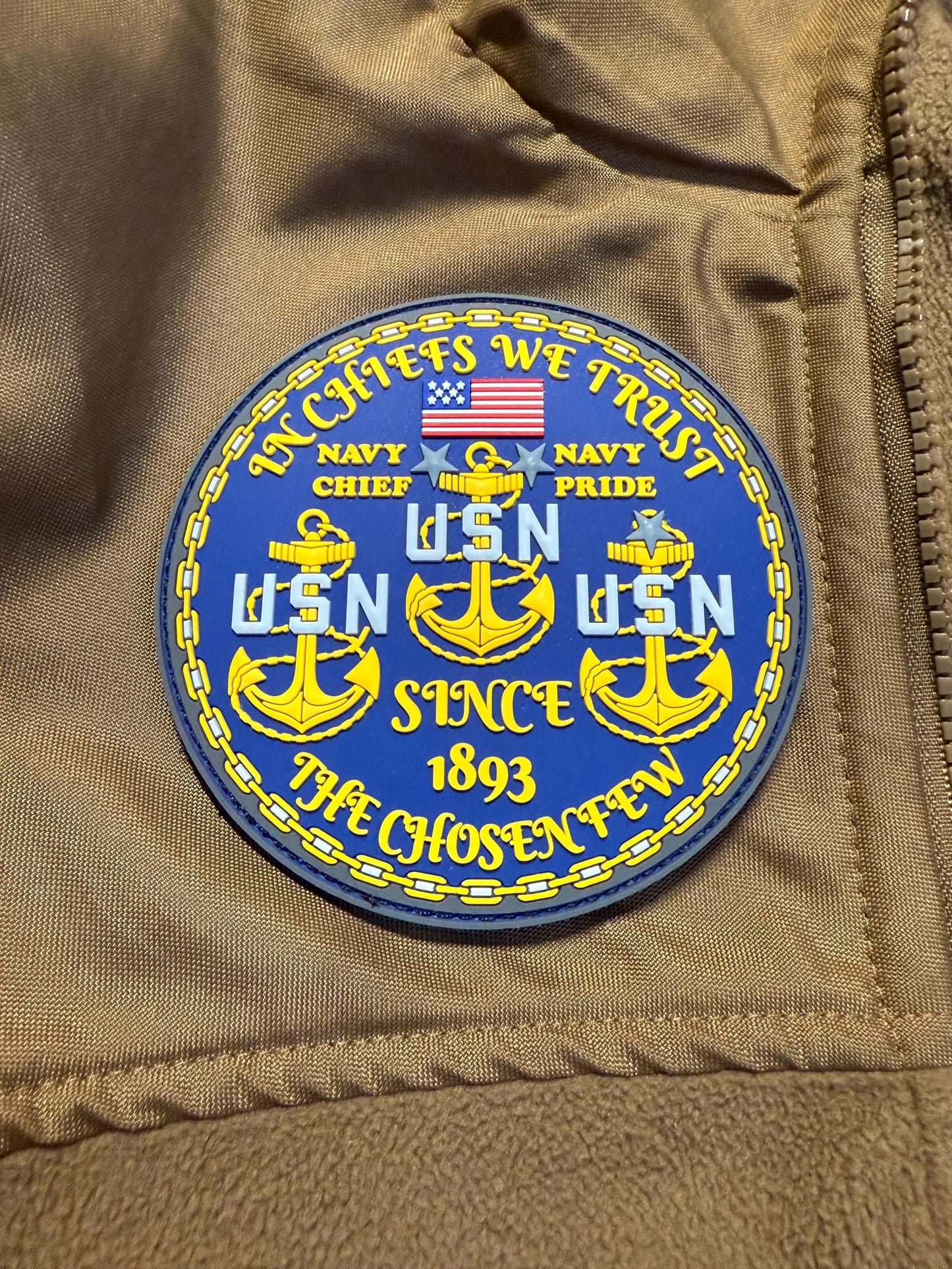 US Navy CPO Mess Glow in the Dark 4” PVC Patch