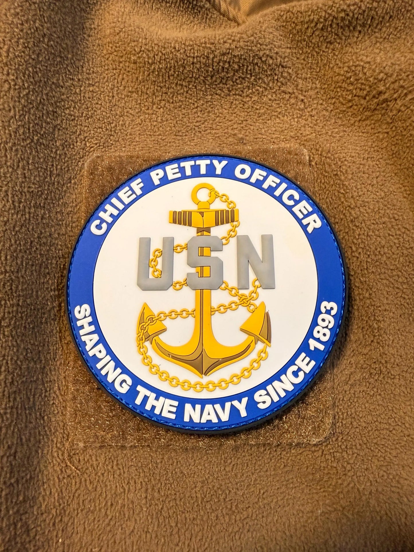 US Navy Chief Petty Officer Glow in the Dark 4” PVC Patch