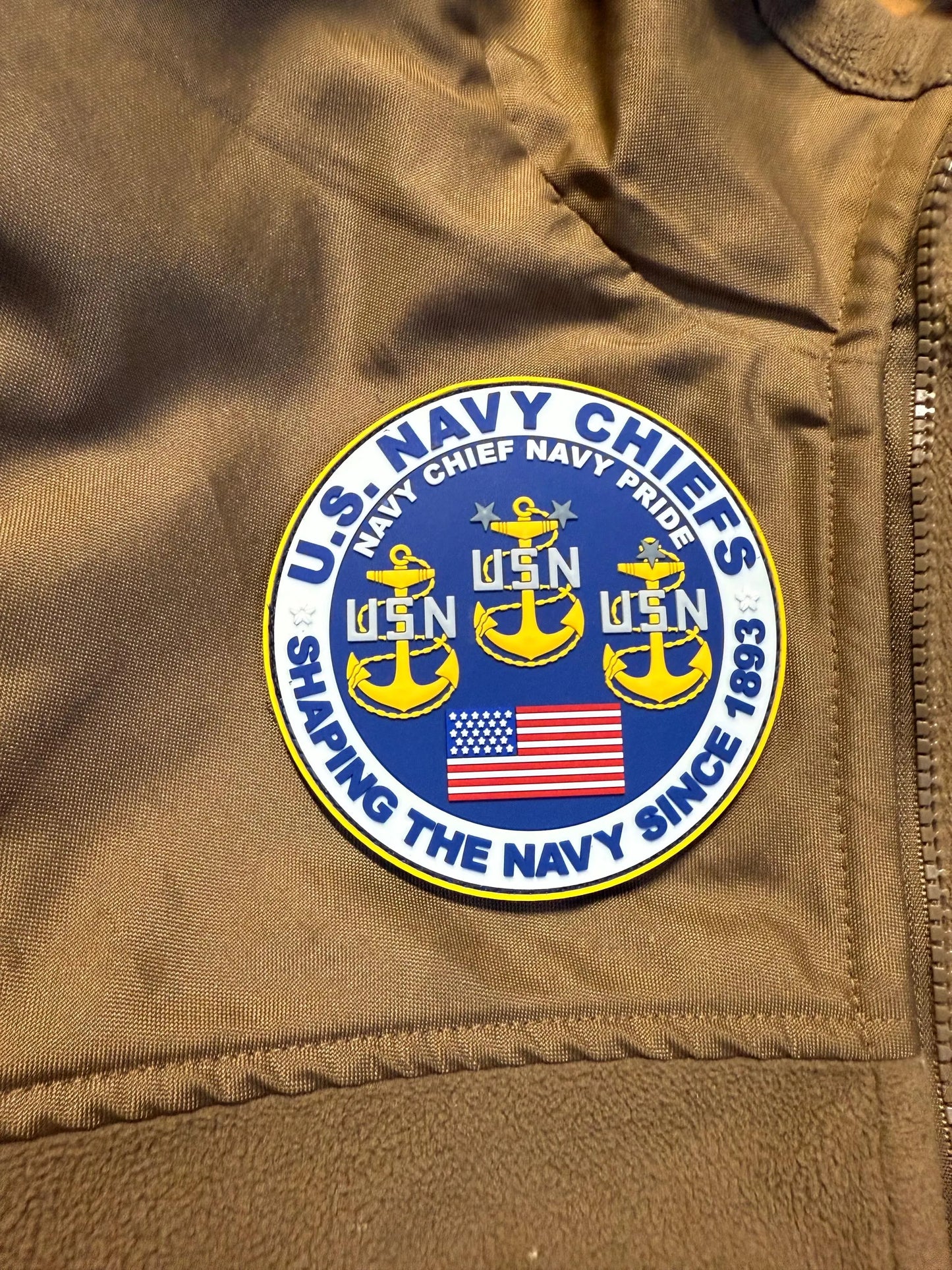US Navy CPO Mess Glow in the Dark 4” PVC Patch