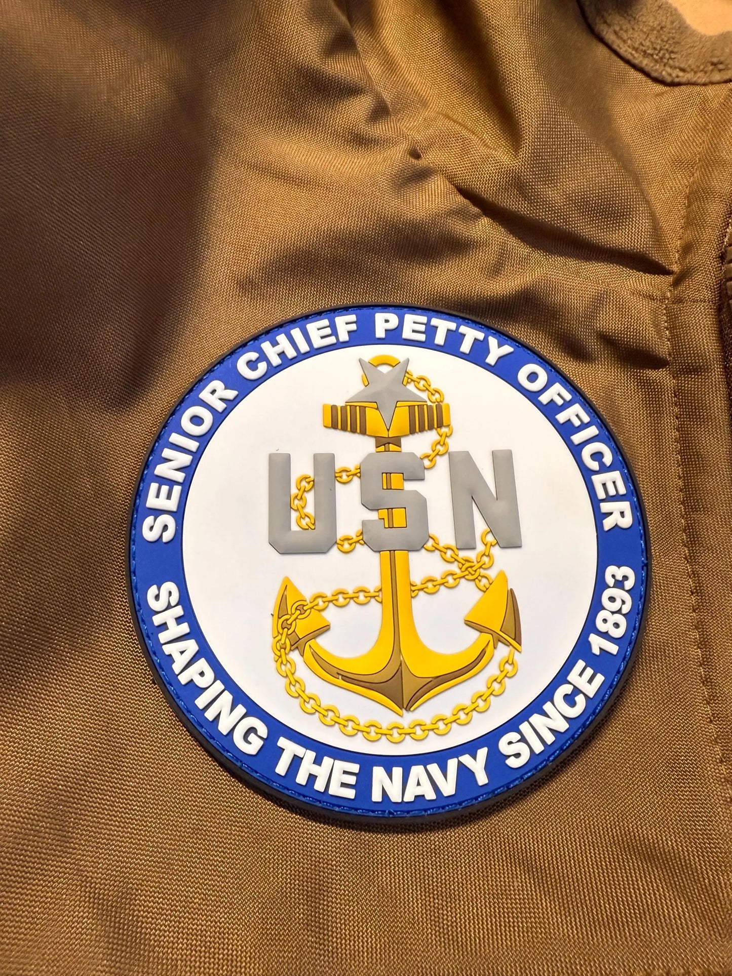 US Navy Senior Chief Petty Officer Glow in the Dark 4” PVC Patch