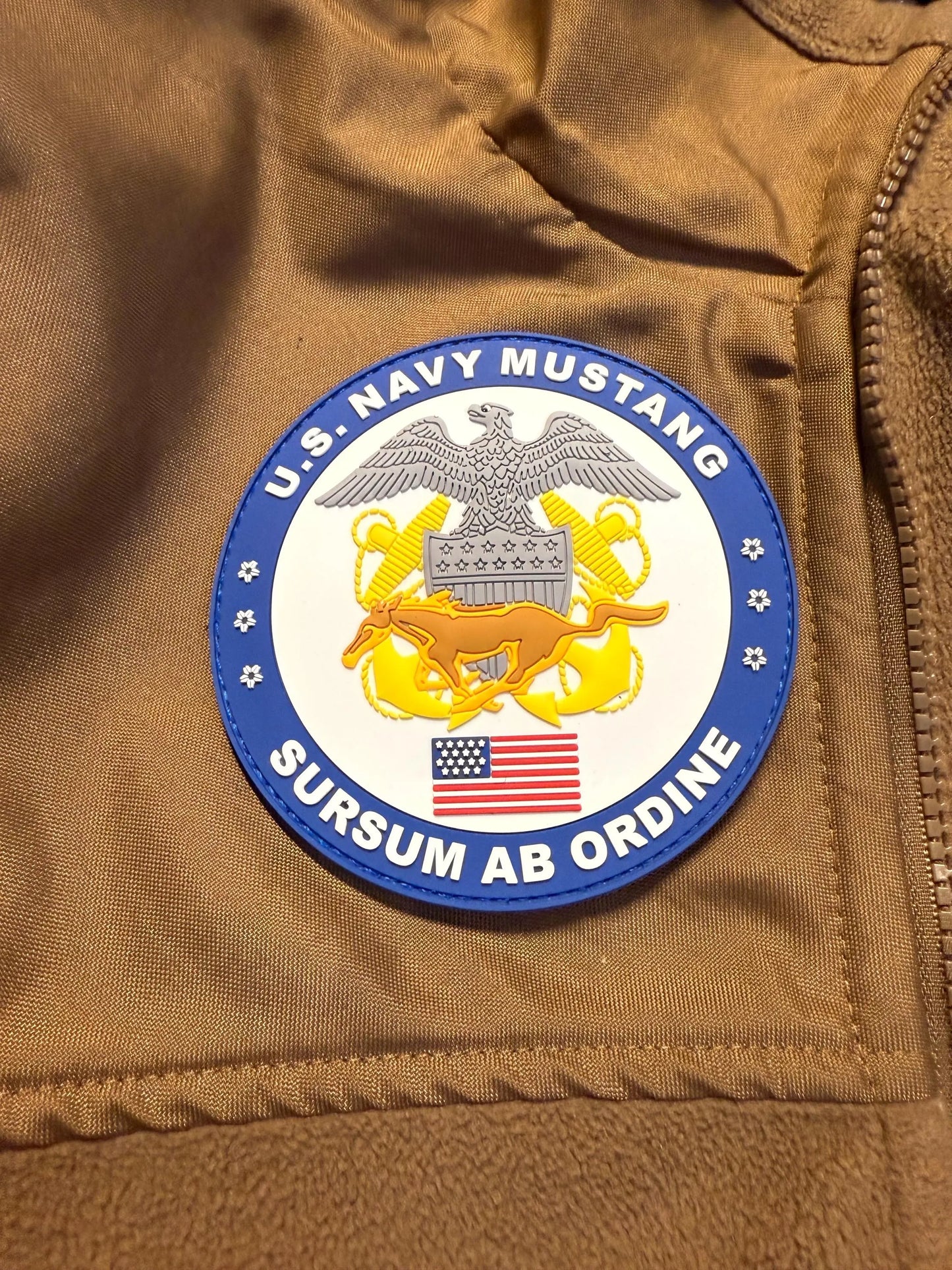 US Navy Mustang Glow in the Dark 4” PVC Patch