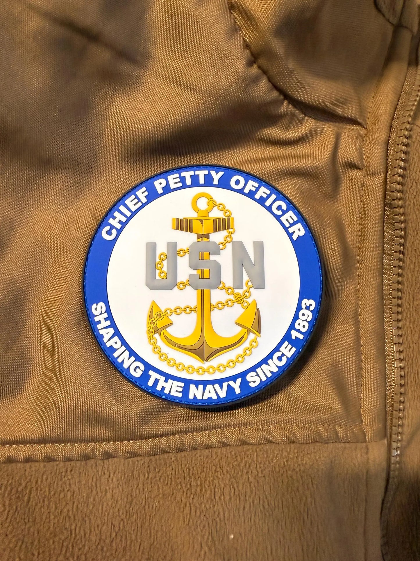 US Navy Chief Petty Officer Glow in the Dark 4” PVC Patch