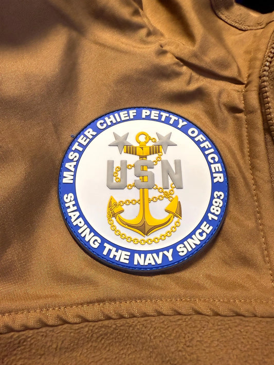 US Navy Master Chief Petty Officer Glow in the Dark 4” PVC Patch