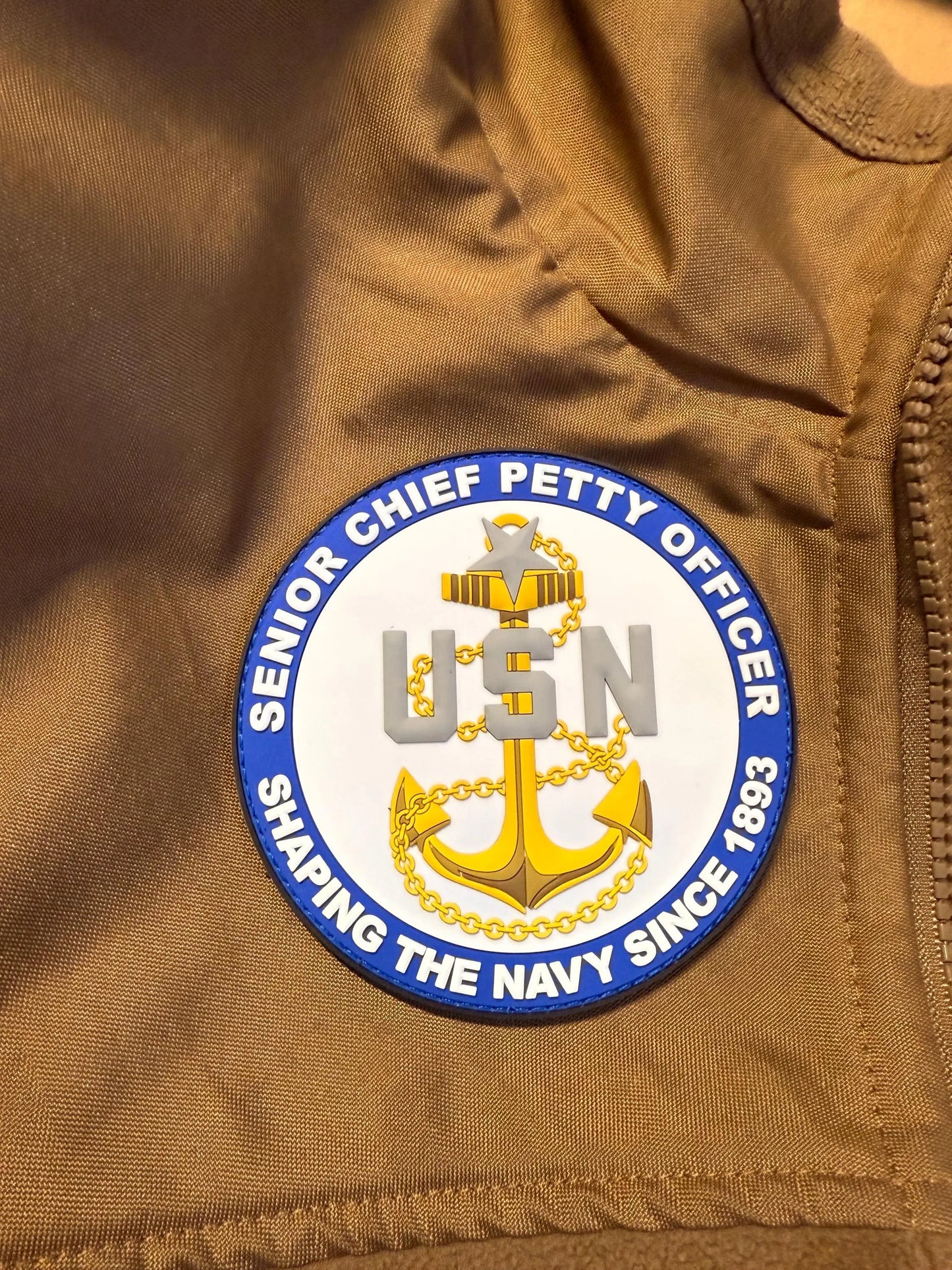US Navy Senior Chief Petty Officer Glow in the Dark 4” PVC Patch