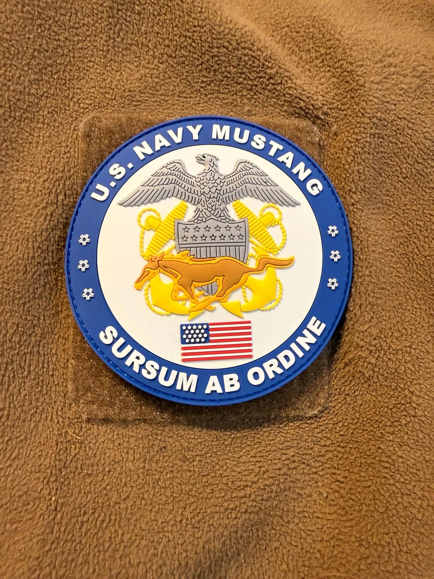 US Navy Mustang Glow in the Dark 4” PVC Patch