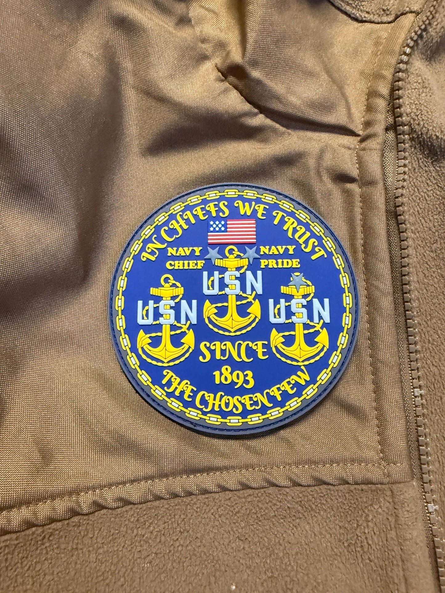 US Navy CPO Mess Glow in the Dark 4” PVC Patch