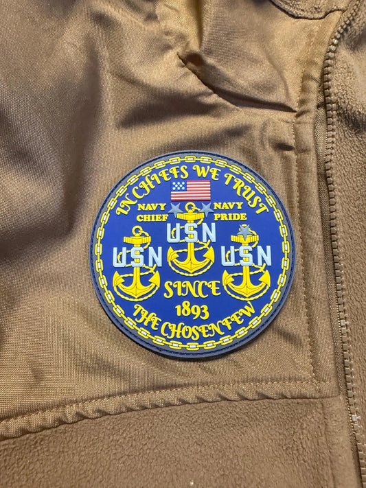 US Navy CPO Mess Glow in the Dark 4” PVC Patch