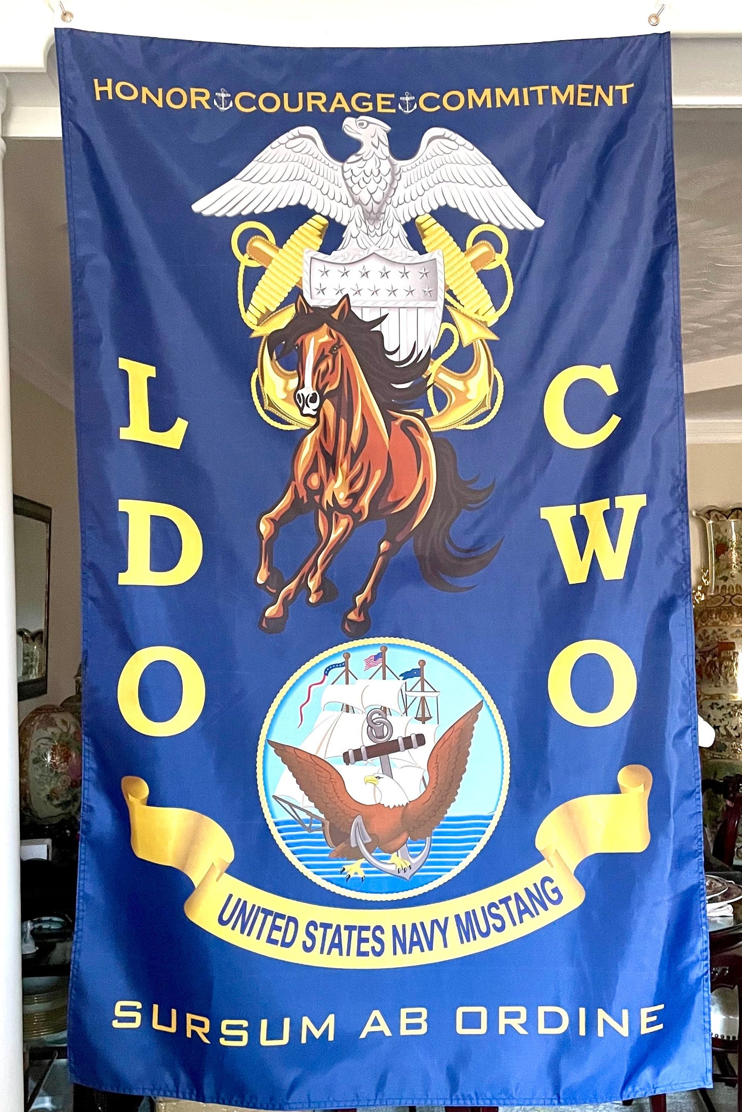 USN CWO/LDO 5X3 Vertical Flag