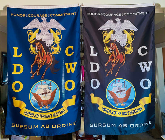 USN CWO/LDO 5X3 Vertical Flag
