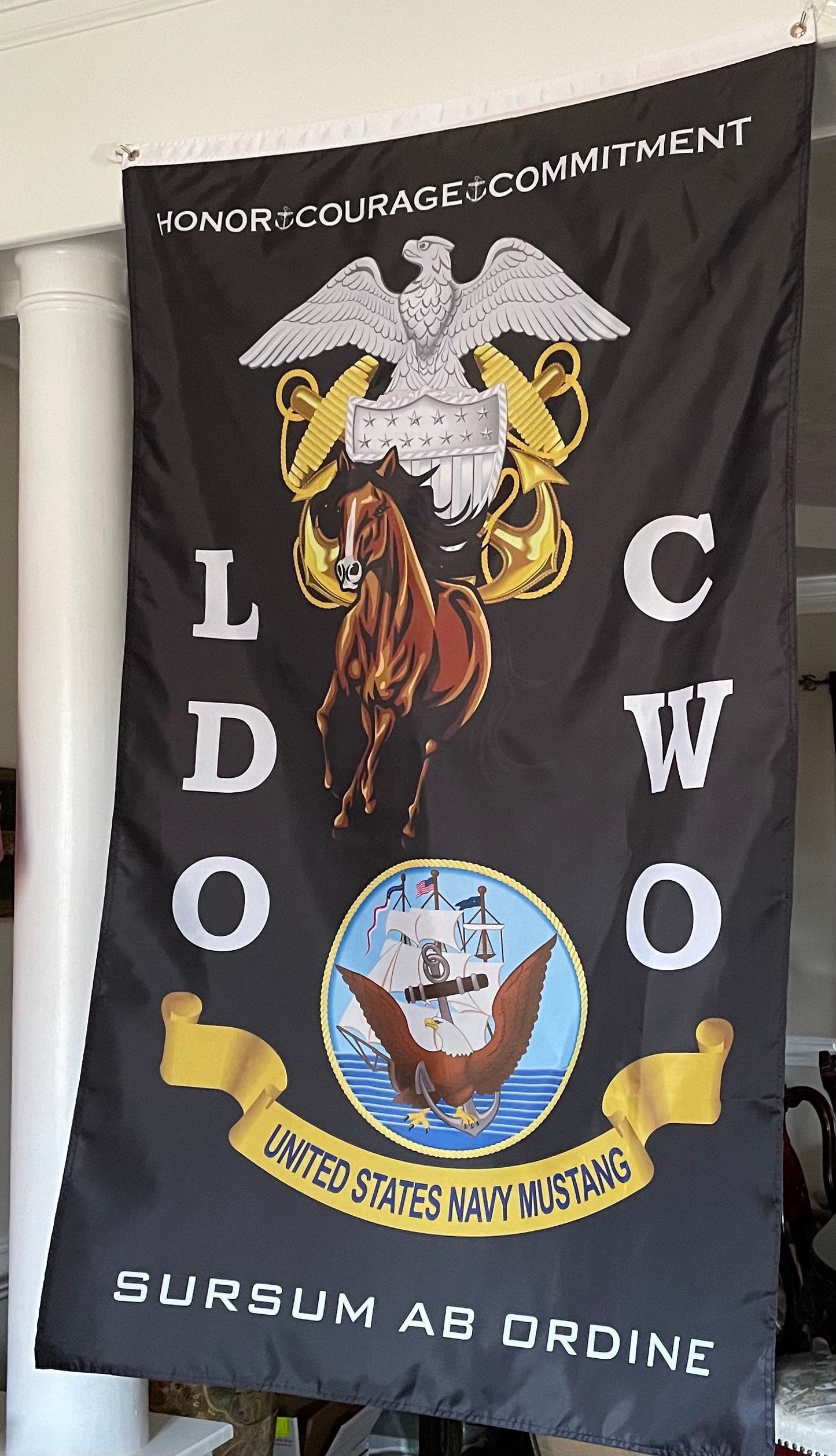 USN CWO/LDO 5X3 Vertical Flag