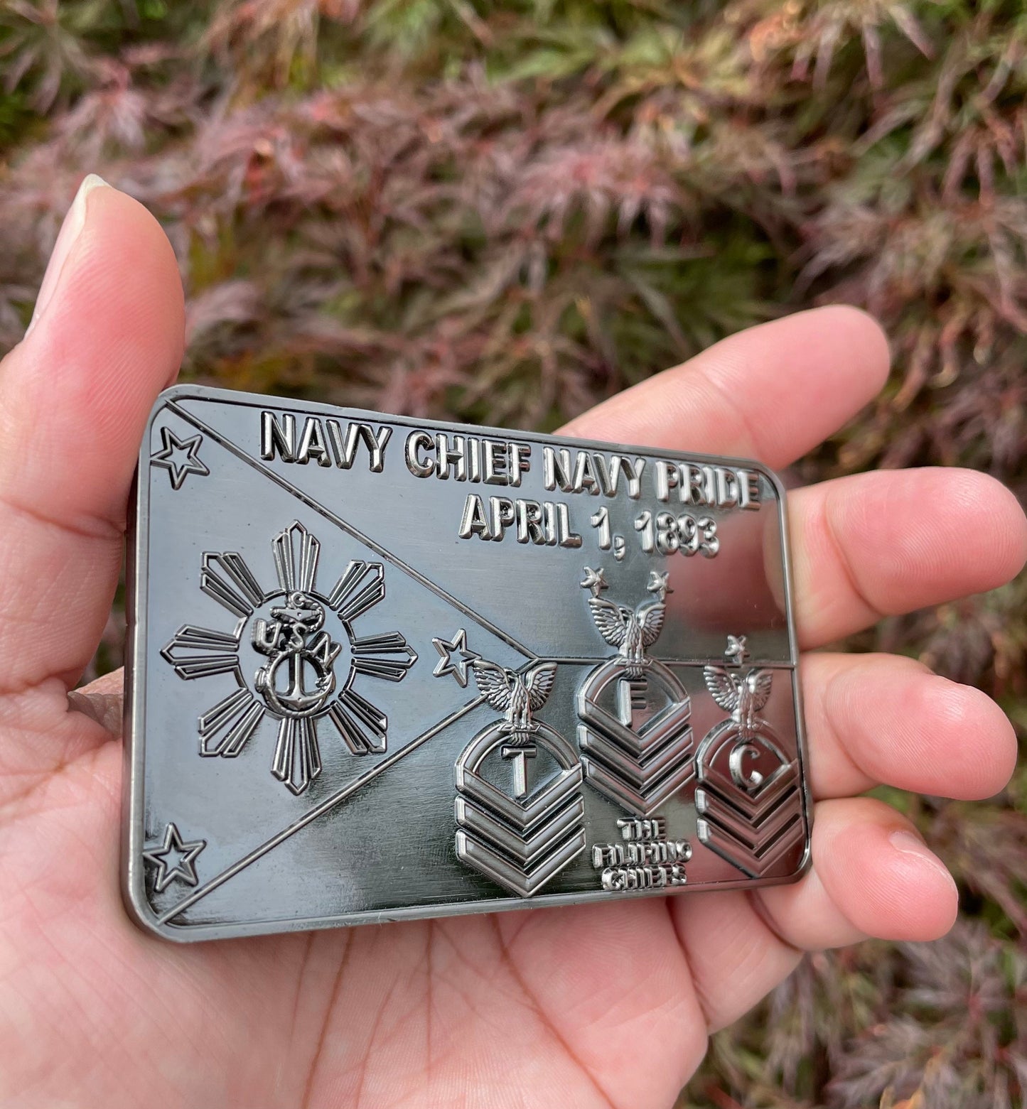 USN The Filipino Chief (TFC) Challenge Coin Black Nickel Version