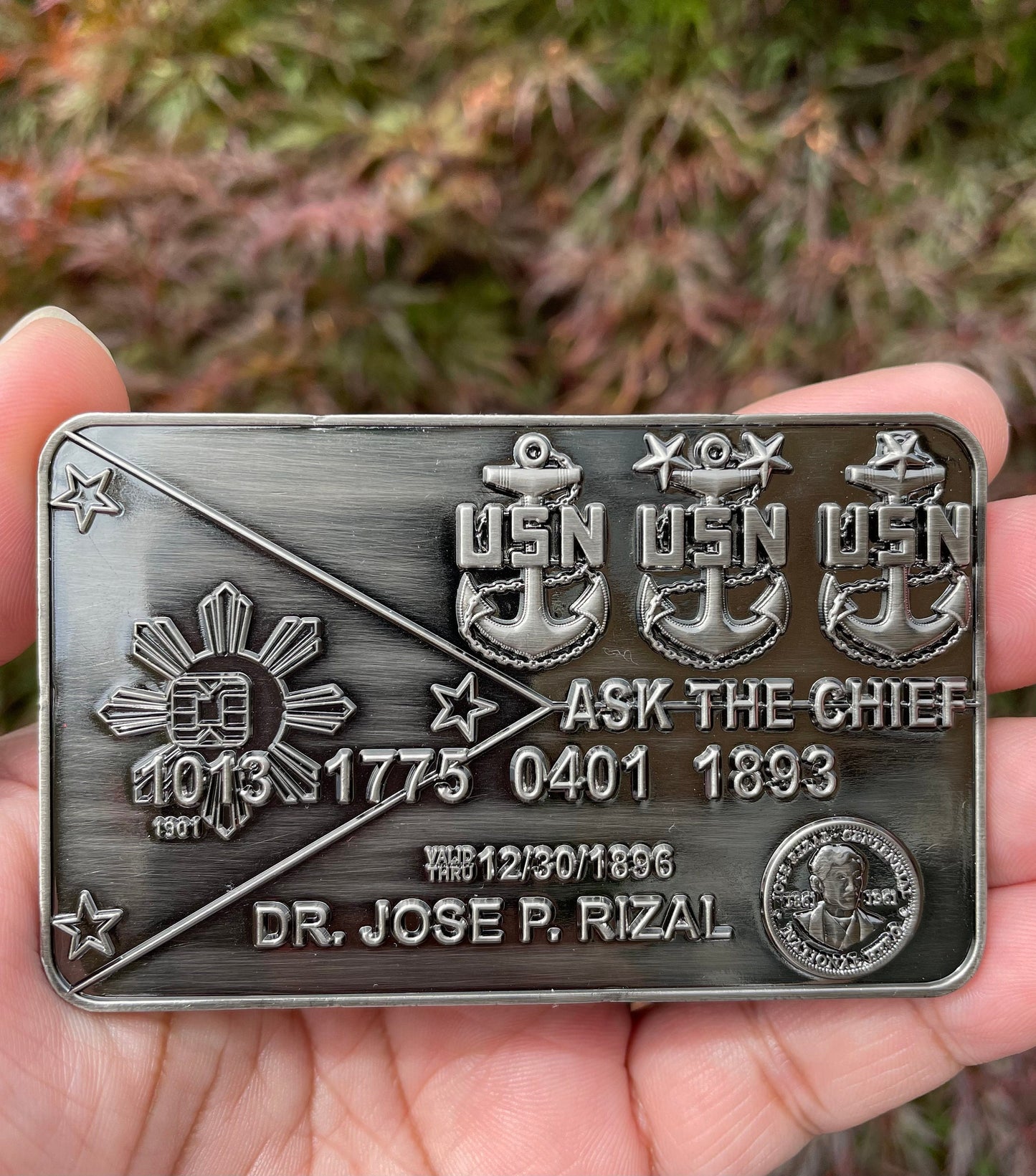 USN The Filipino Chief (TFC) Challenge Coin Black Nickel Version