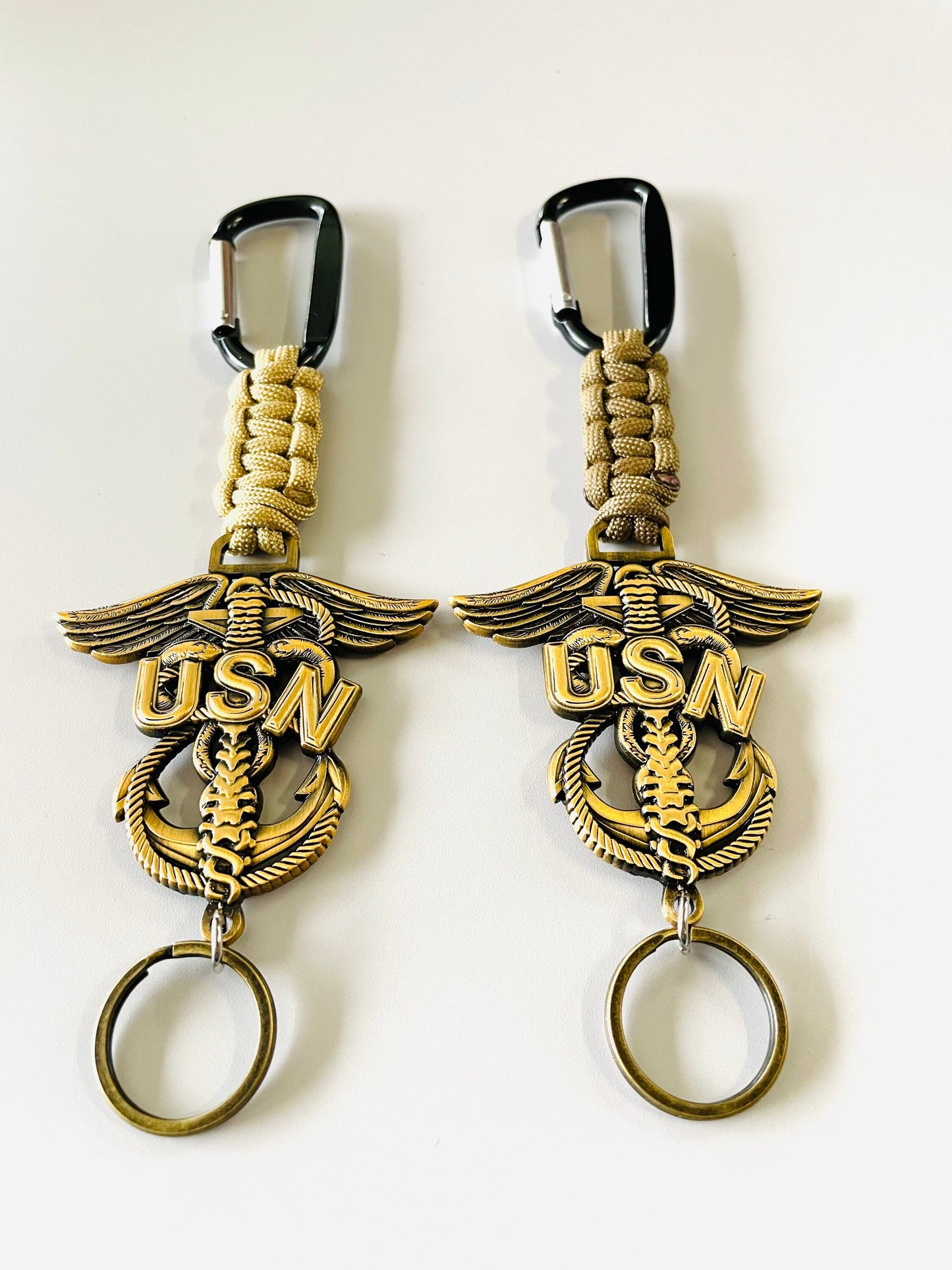 USN Corpsman CPO Paracord Keychain