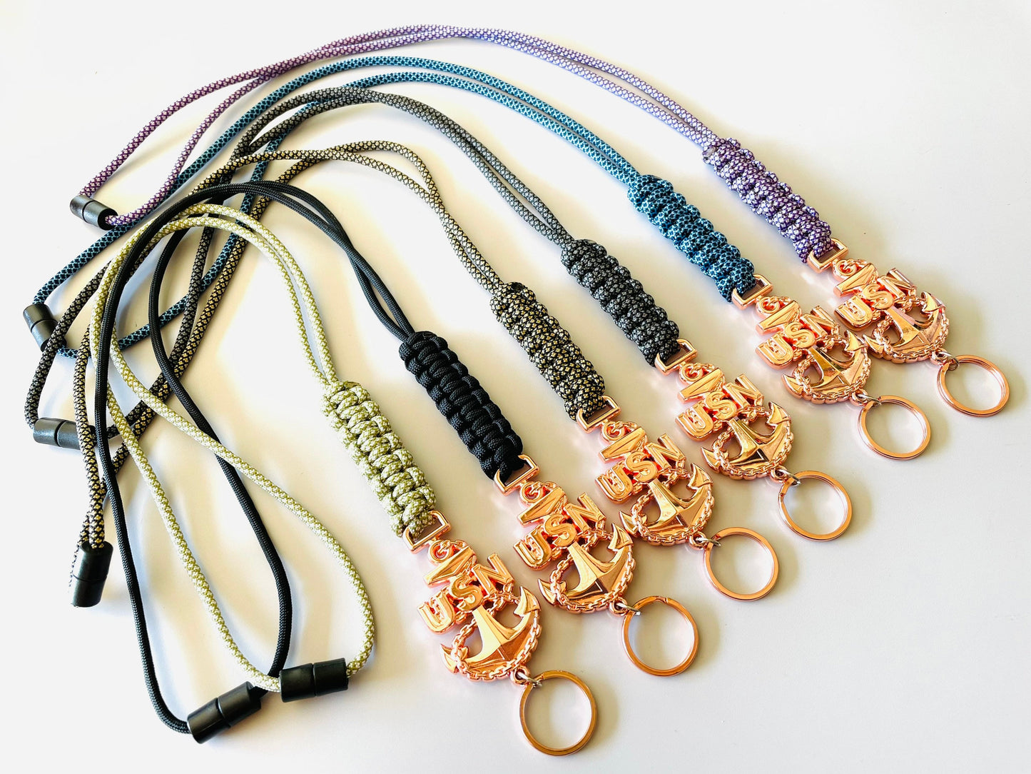USN Rose Gold E7/E8/E9 Paracord Lanyard