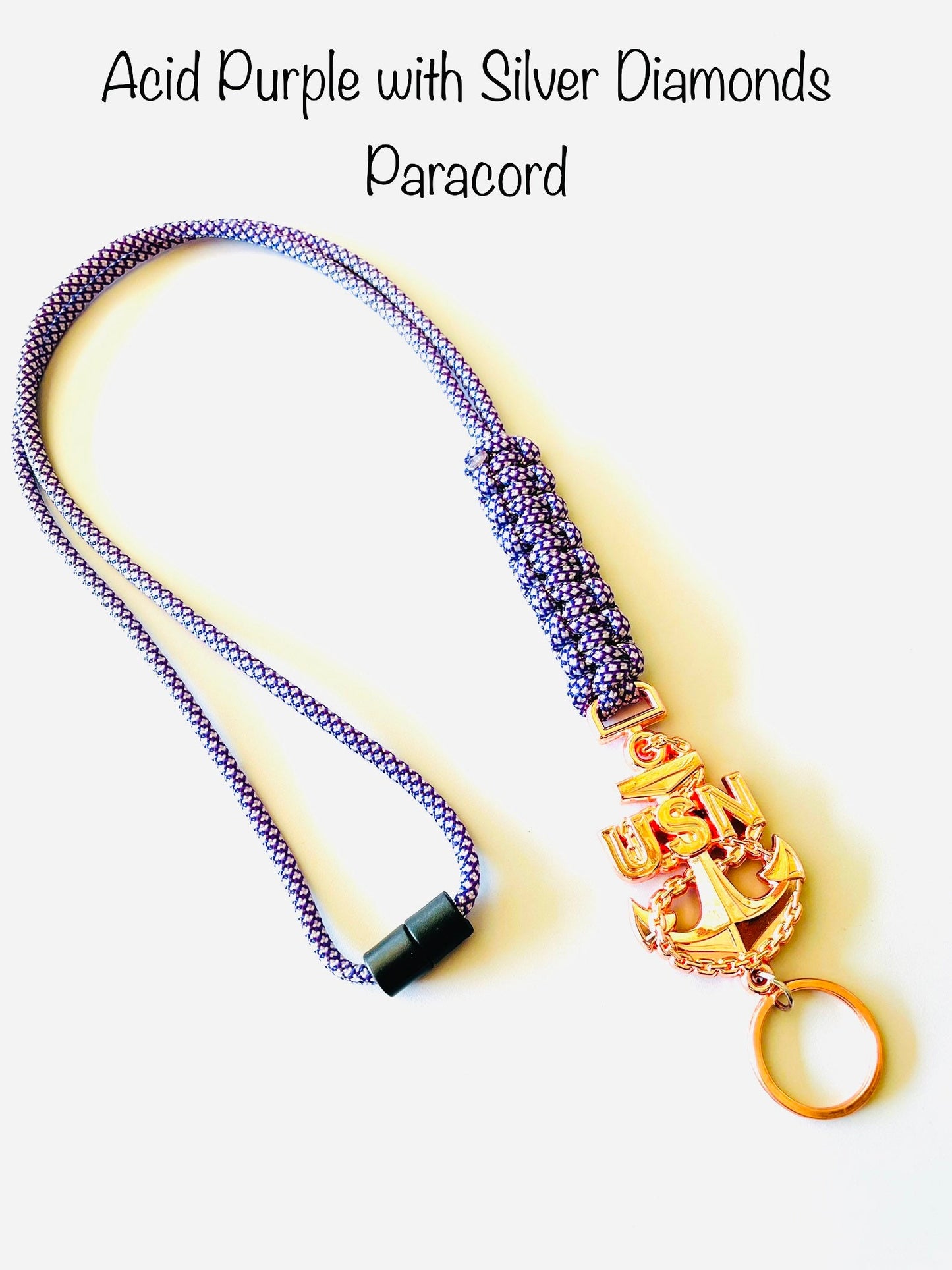 USN Rose Gold E7/E8/E9 Paracord Lanyard