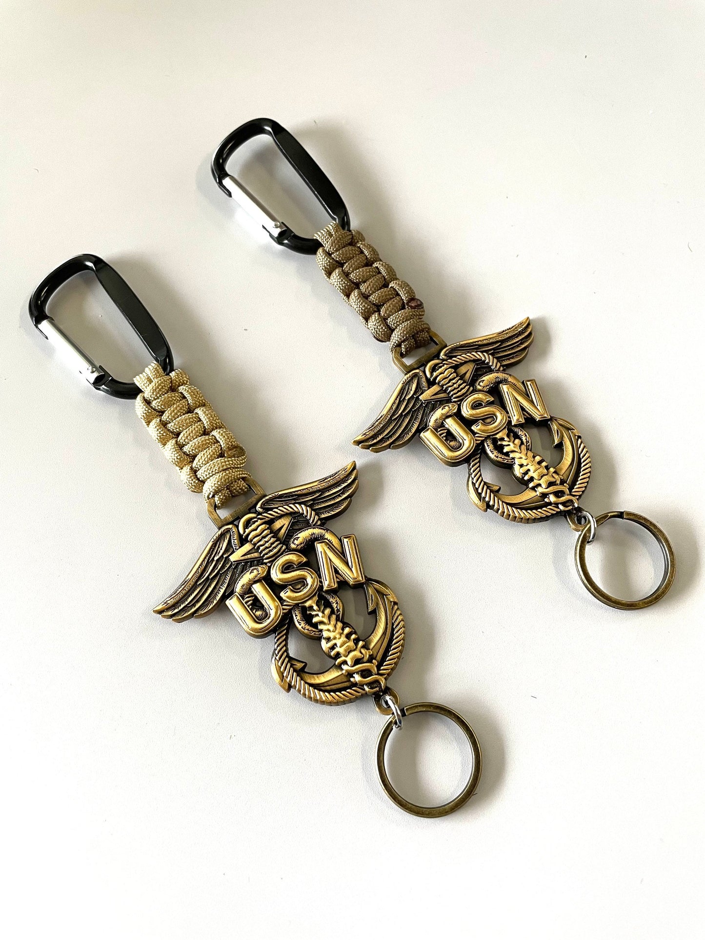 USN Corpsman CPO Paracord Keychain