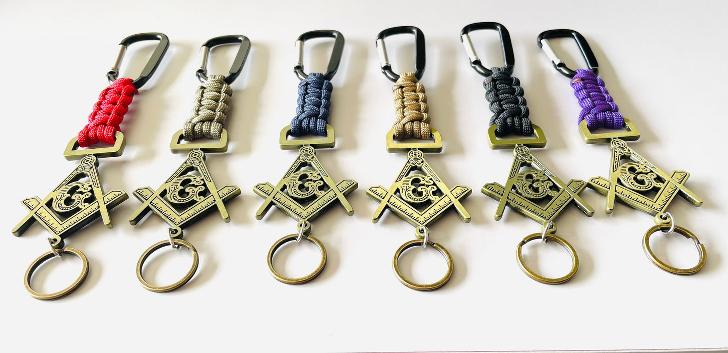 Masonic /G\ Paracord Keychains