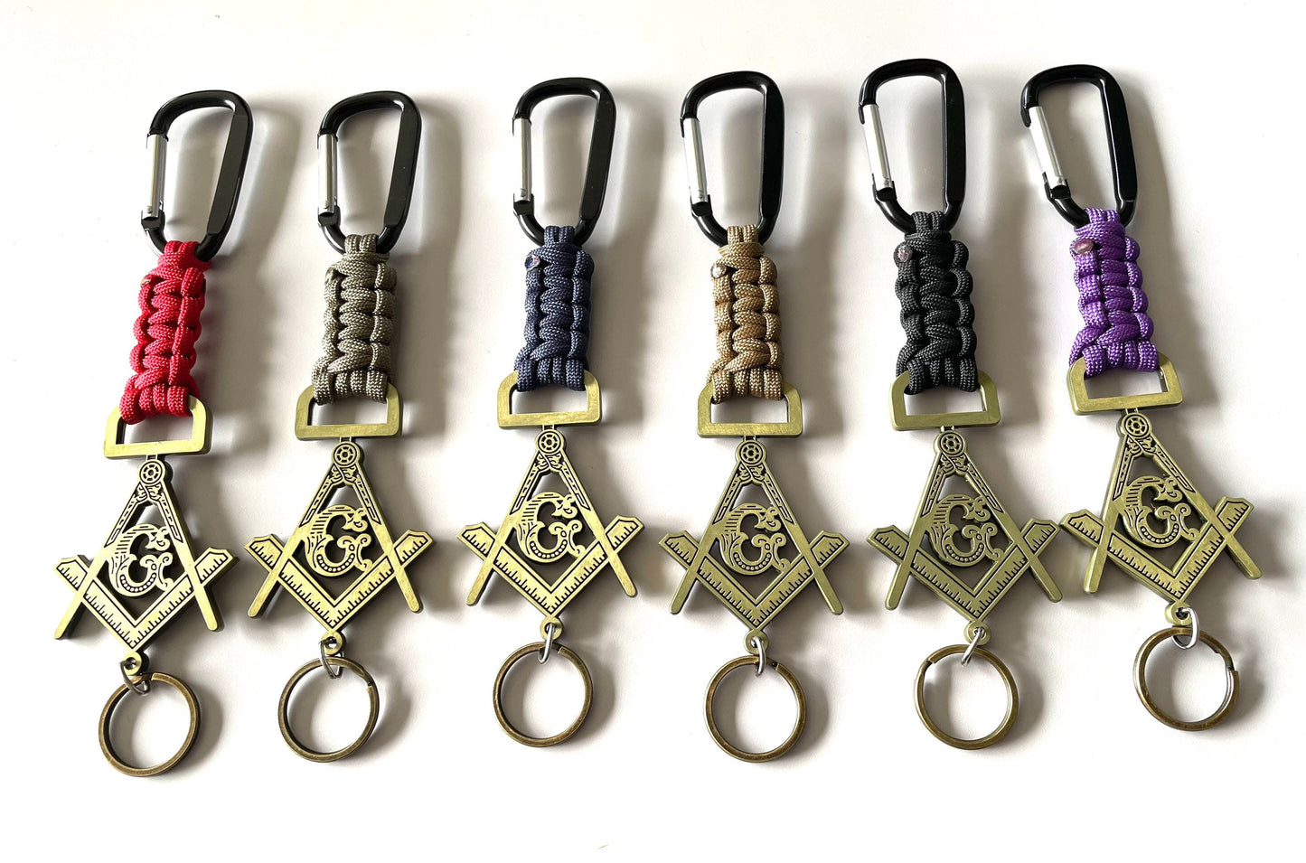 Masonic /G\ Paracord Keychains