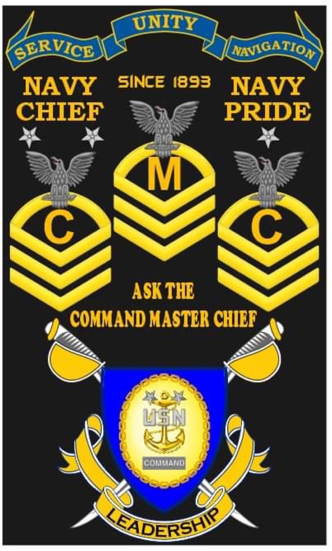 CMDCM 5X3 Vertical Flag (Front Only)
