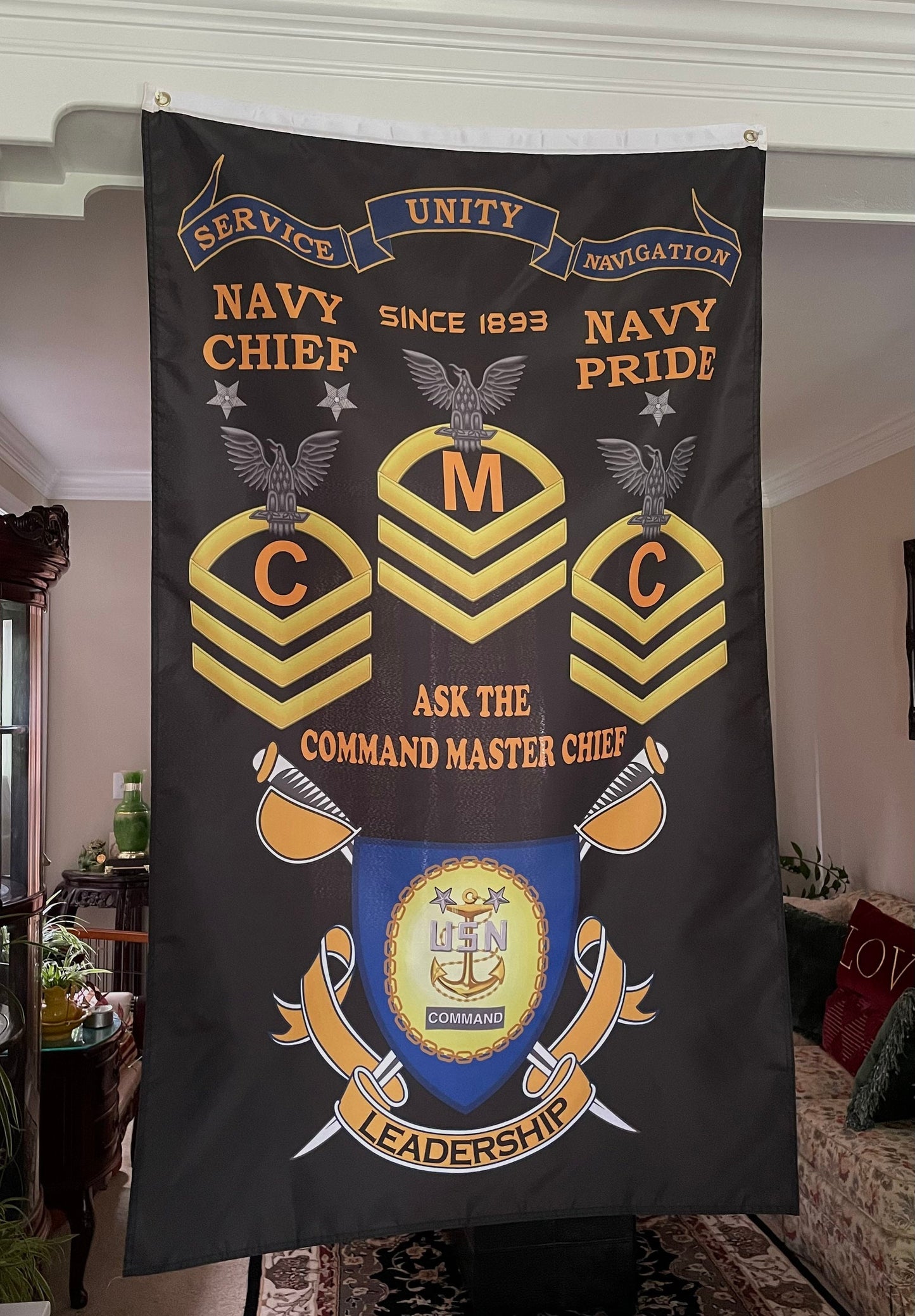 CMDCM 5X3 Vertical Flag (Front Only)