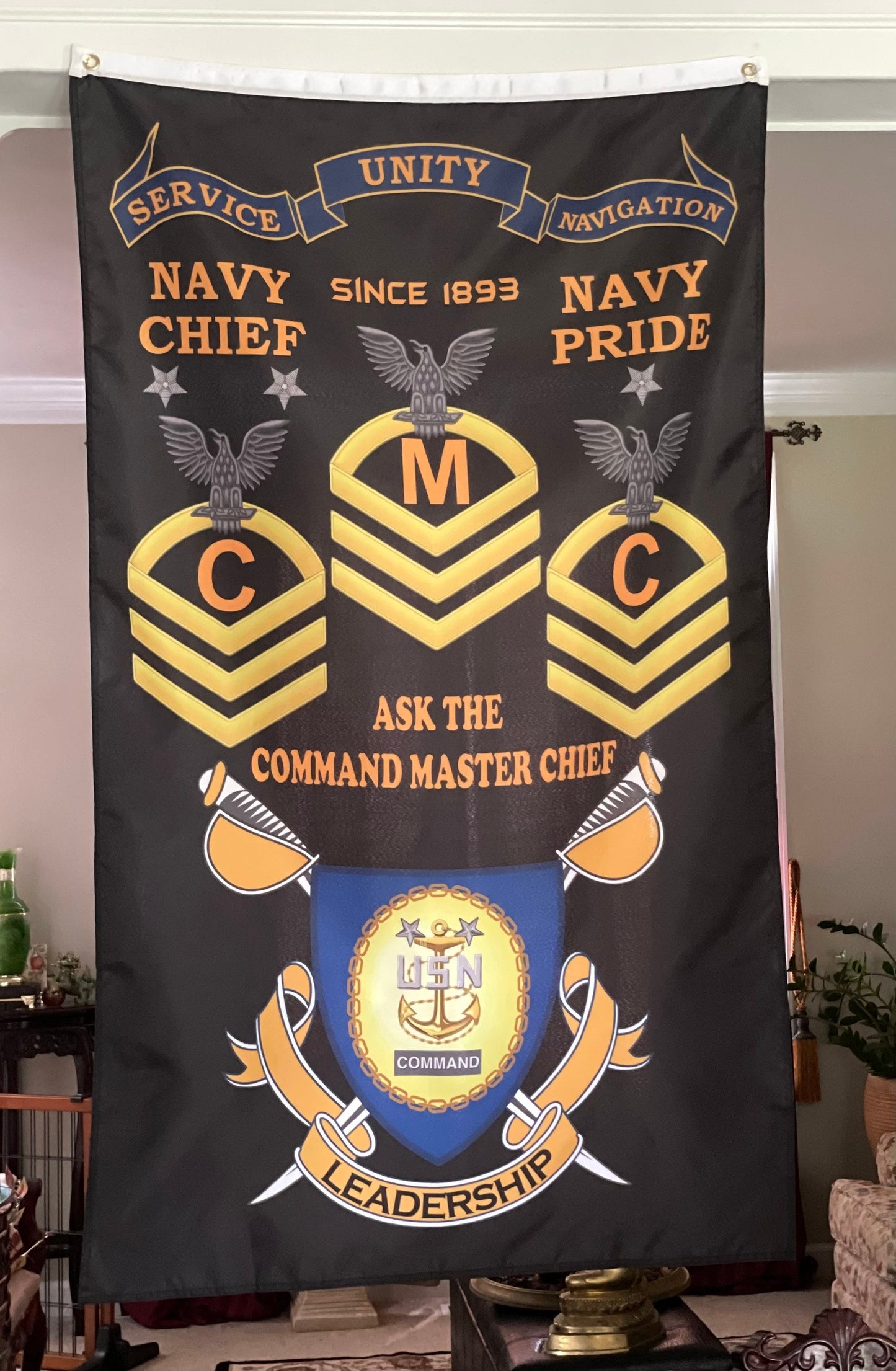 CMDCM 5X3 Vertical Flag (Front Only)