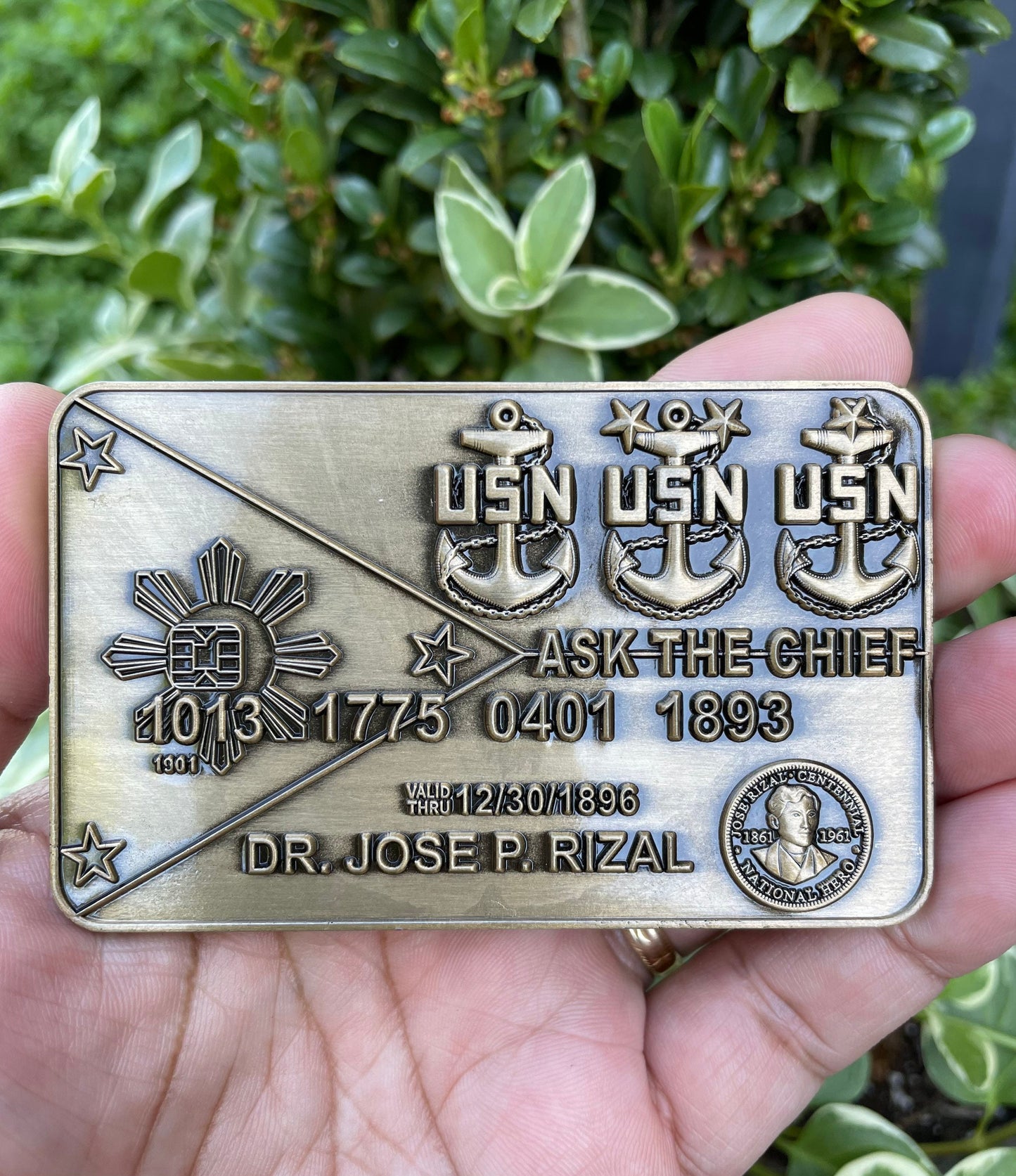 USN TFC Antique Gold Challenge Coin