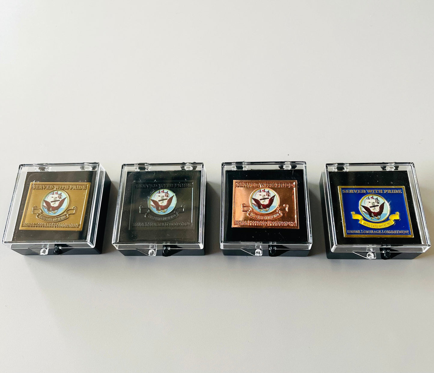 USN Retired Lapel Pin ***Served With Pride***