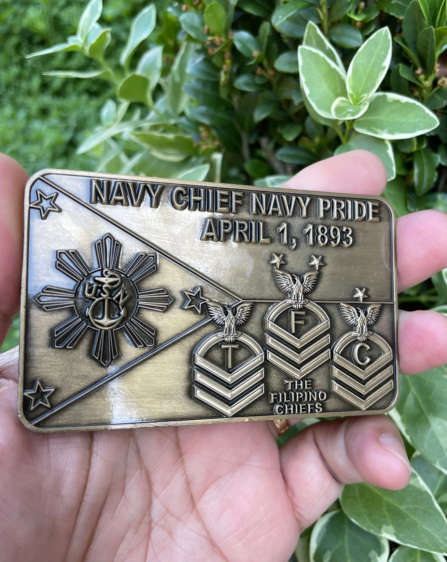 USN TFC Antique Gold Challenge Coin
