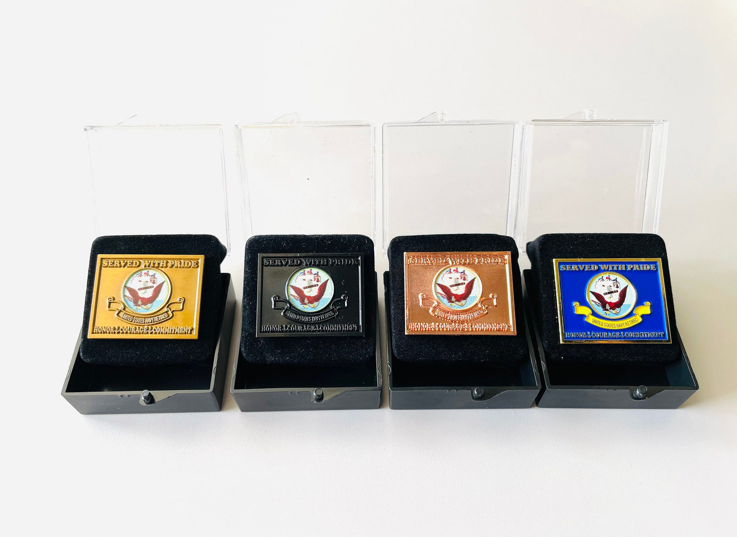 USN Retired Lapel Pin ***Served With Pride***